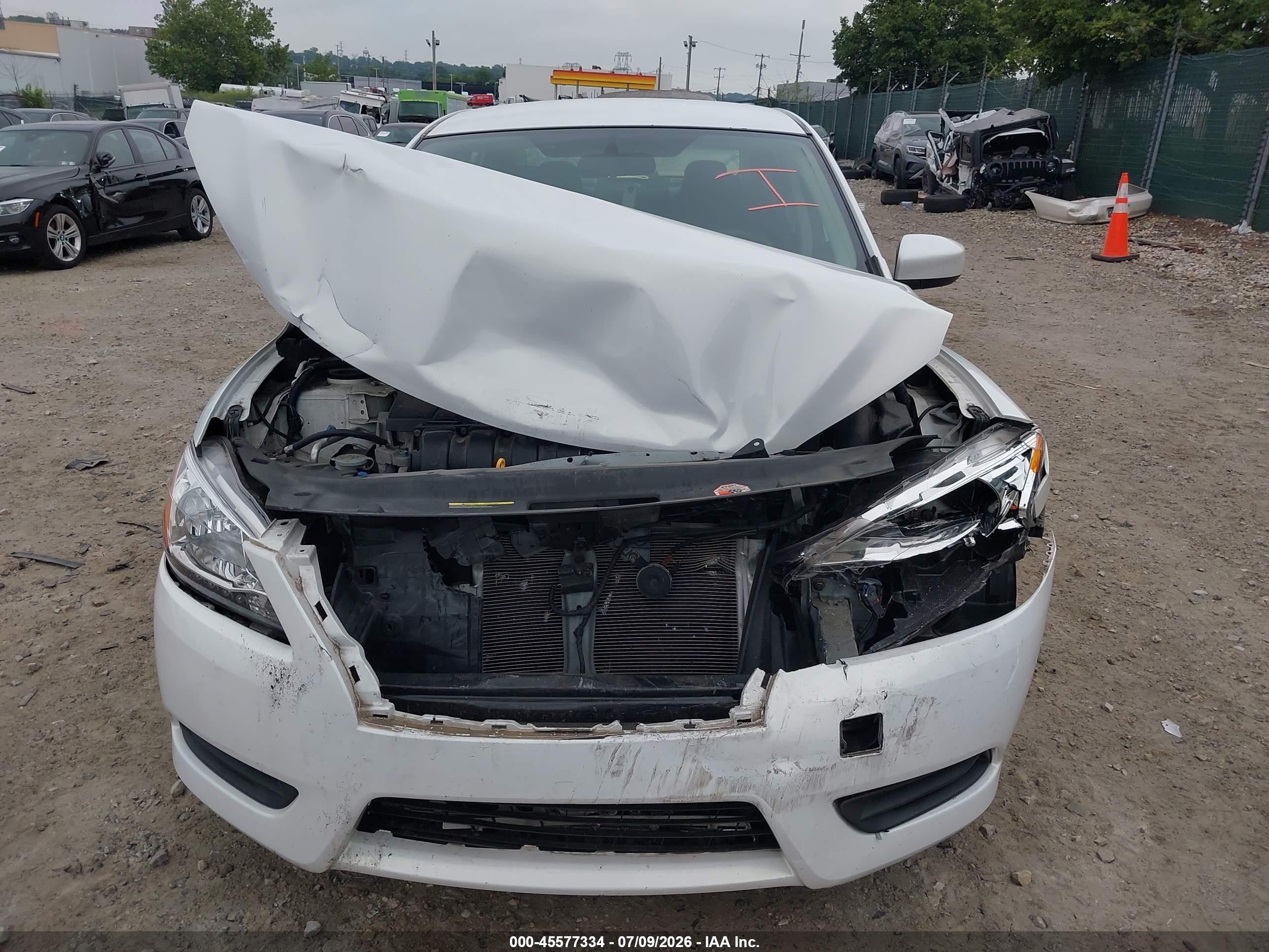 2014 Nissan Sentra Sv White vin: 3N1AB7AP2EY316308