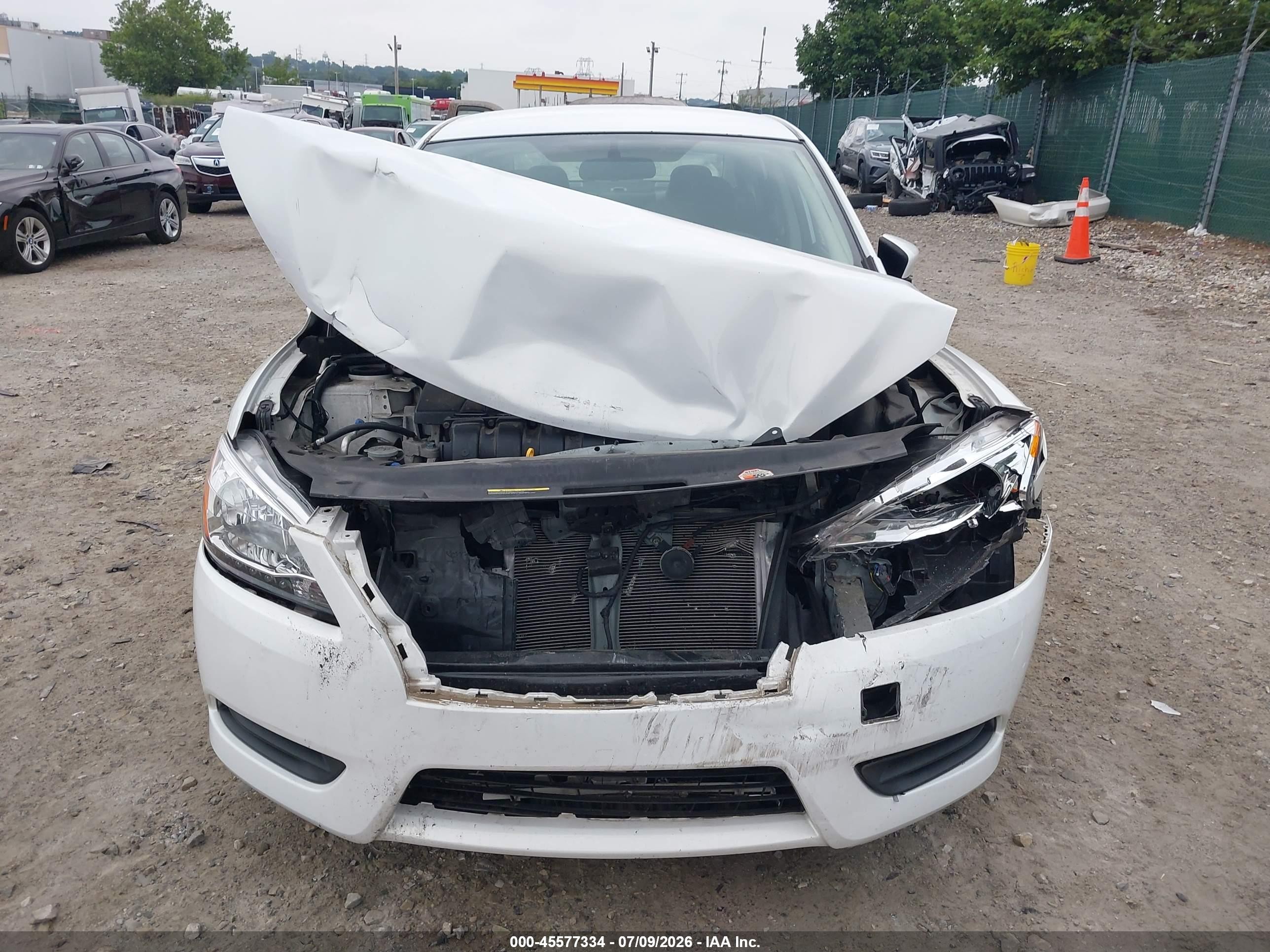 2014 Nissan Sentra Sv White vin: 3N1AB7AP2EY316308
