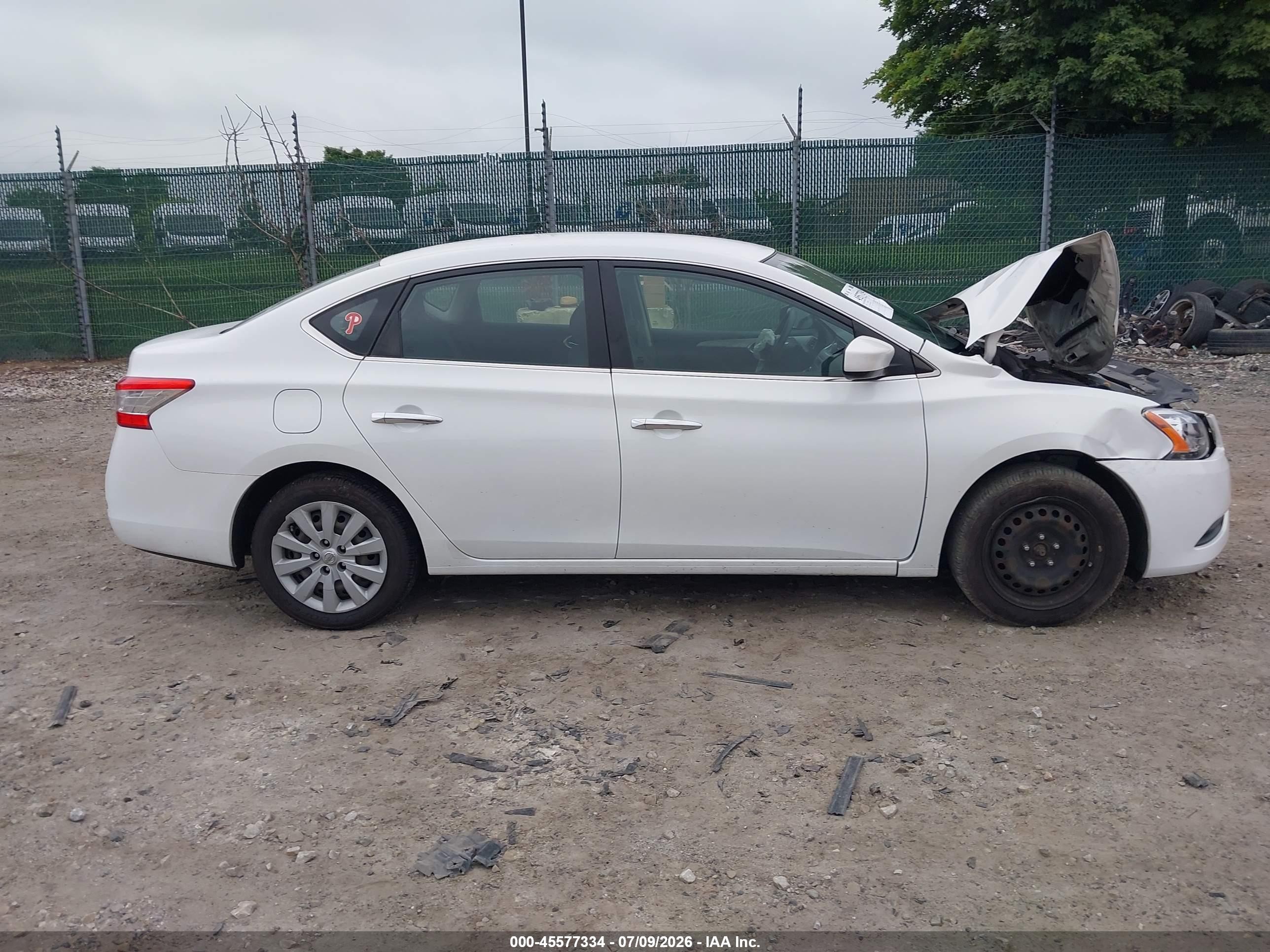 2014 Nissan Sentra Sv White vin: 3N1AB7AP2EY316308