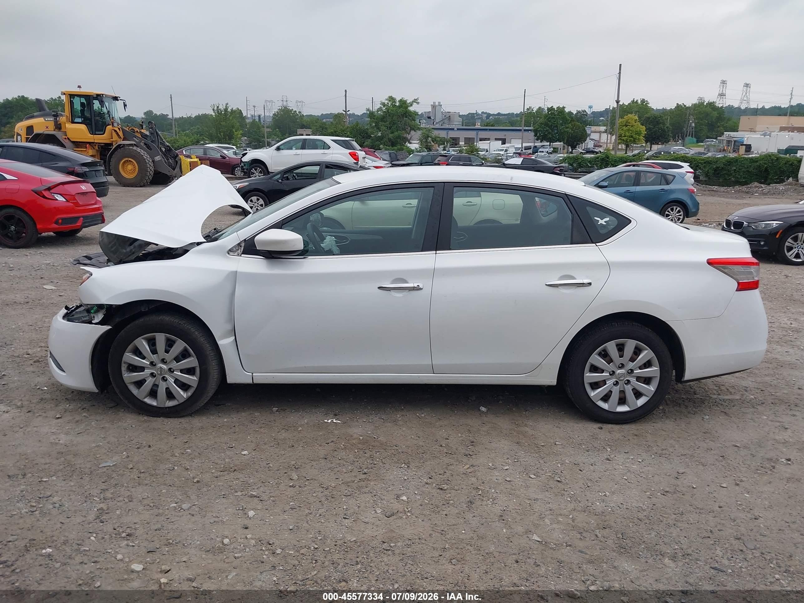 2014 Nissan Sentra Sv White vin: 3N1AB7AP2EY316308