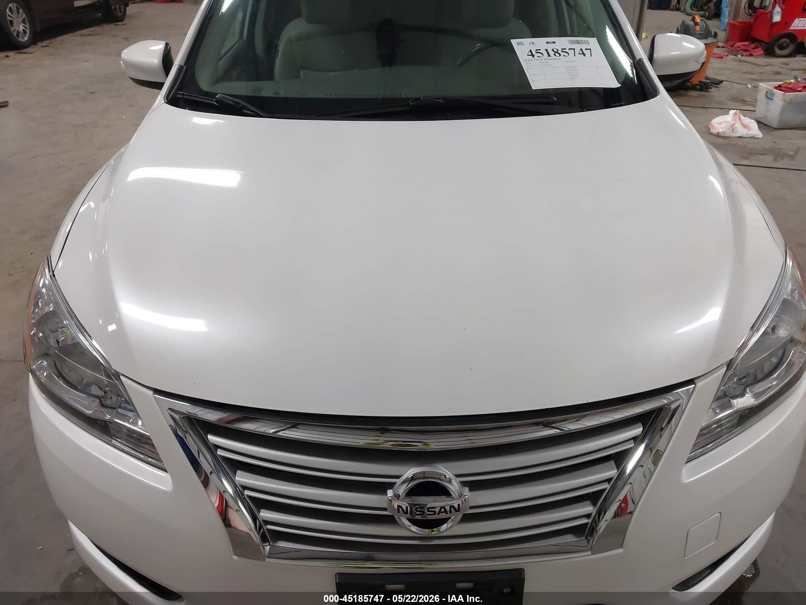 2014 Nissan Sentra Sl White vin: 3N1AB7AP2EY318060