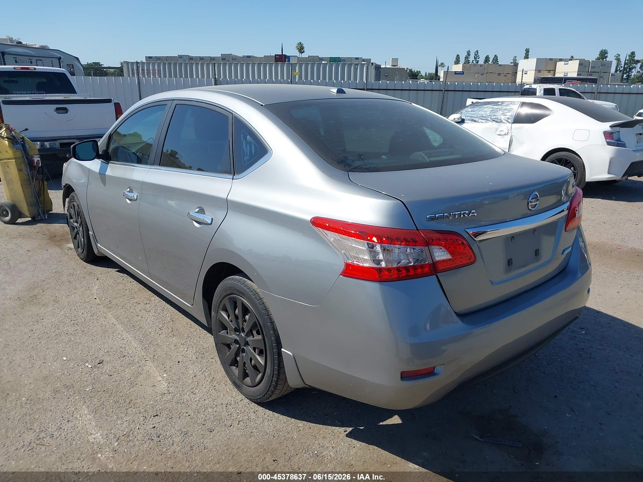 2014 Nissan Sentra Sv Gray vin: 3N1AB7AP2EY318530