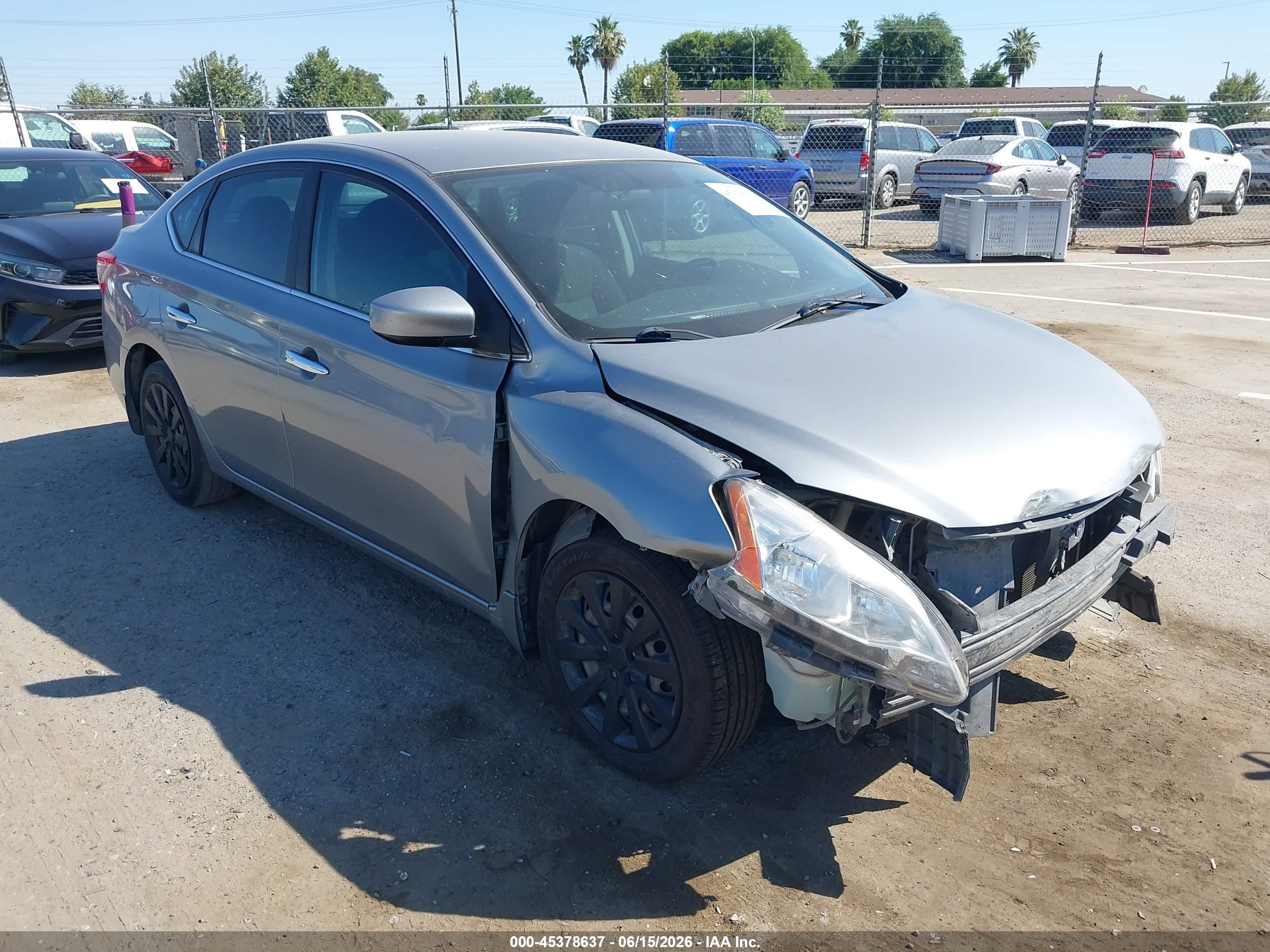 2014 Nissan Sentra Sv Gray vin: 3N1AB7AP2EY318530