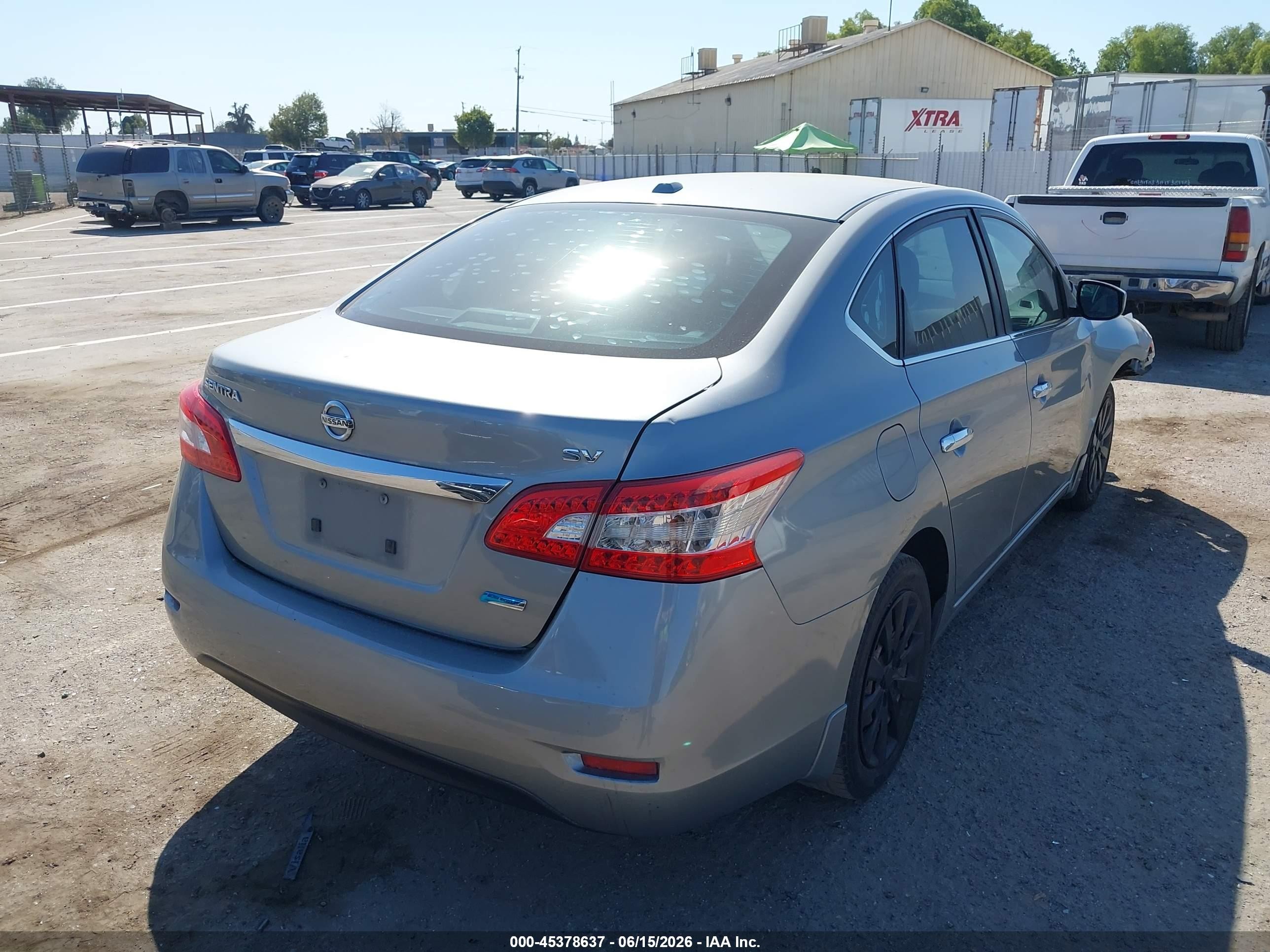 2014 Nissan Sentra Sv Gray vin: 3N1AB7AP2EY318530