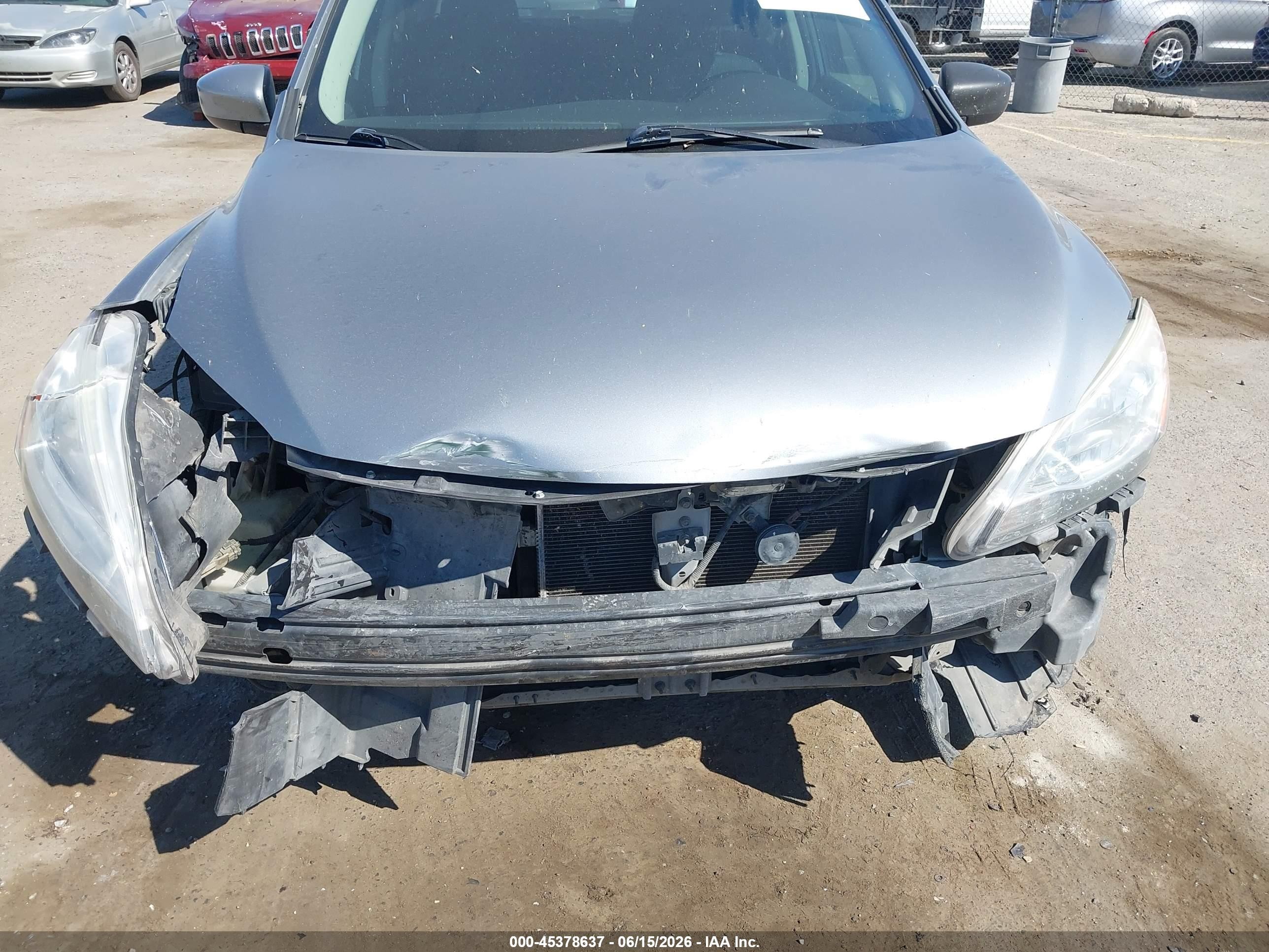 2014 Nissan Sentra Sv Gray vin: 3N1AB7AP2EY318530