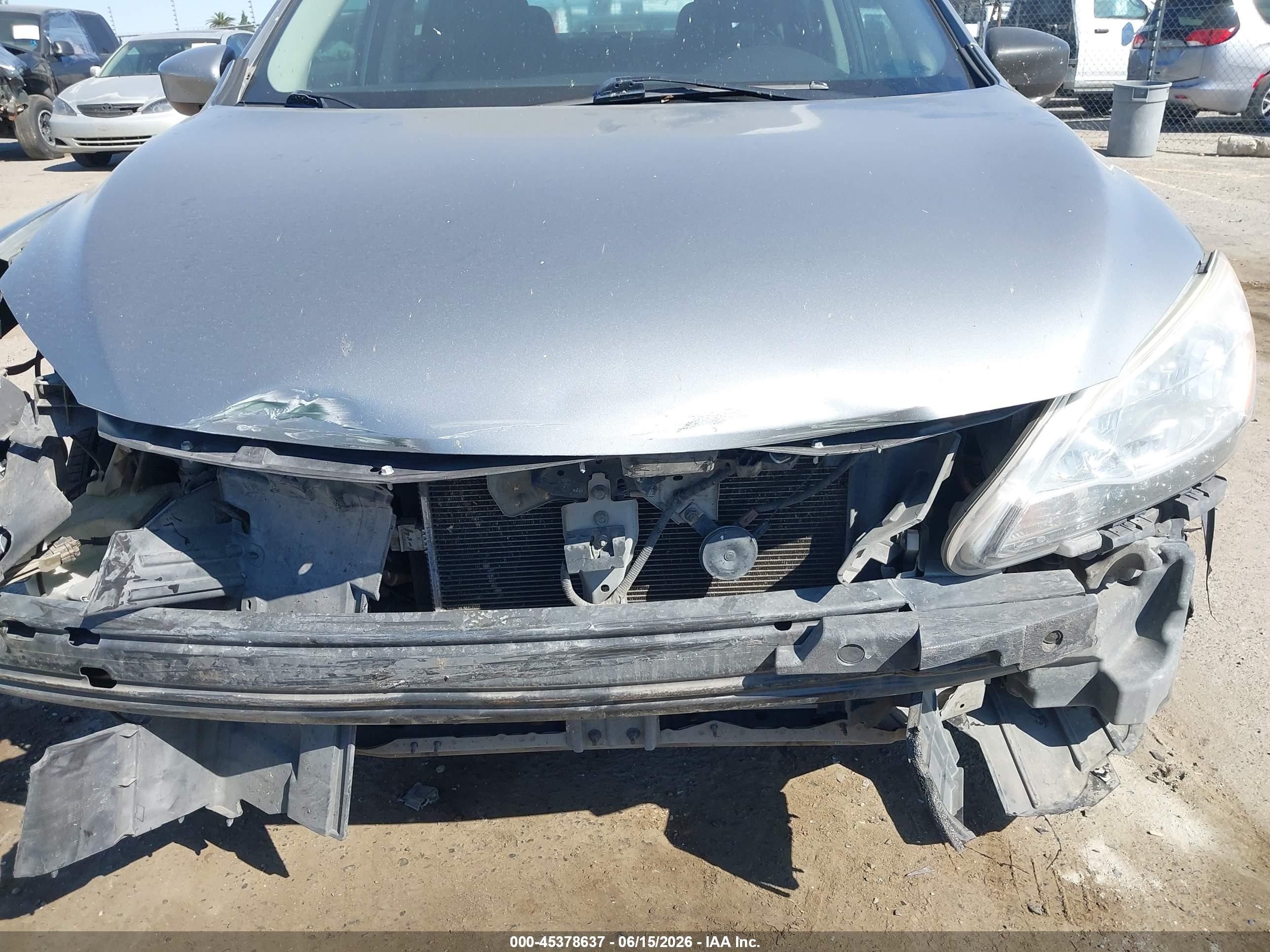 2014 Nissan Sentra Sv Gray vin: 3N1AB7AP2EY318530
