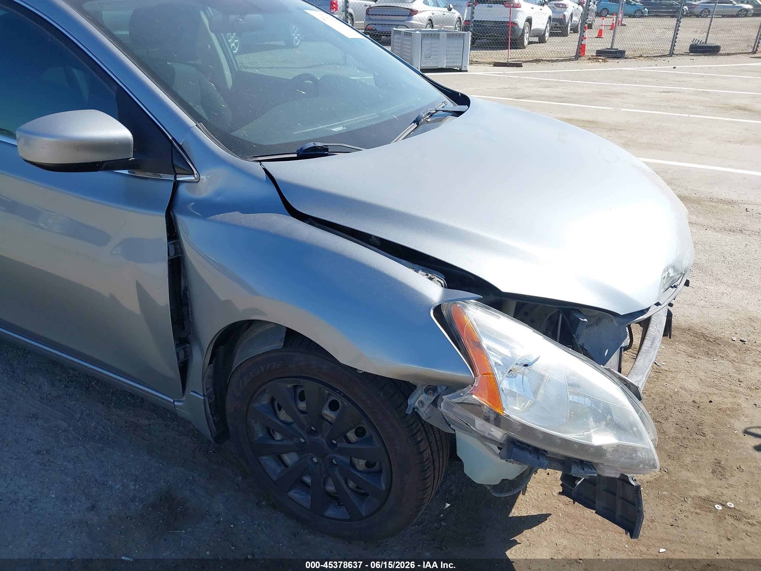 2014 Nissan Sentra Sv Gray vin: 3N1AB7AP2EY318530