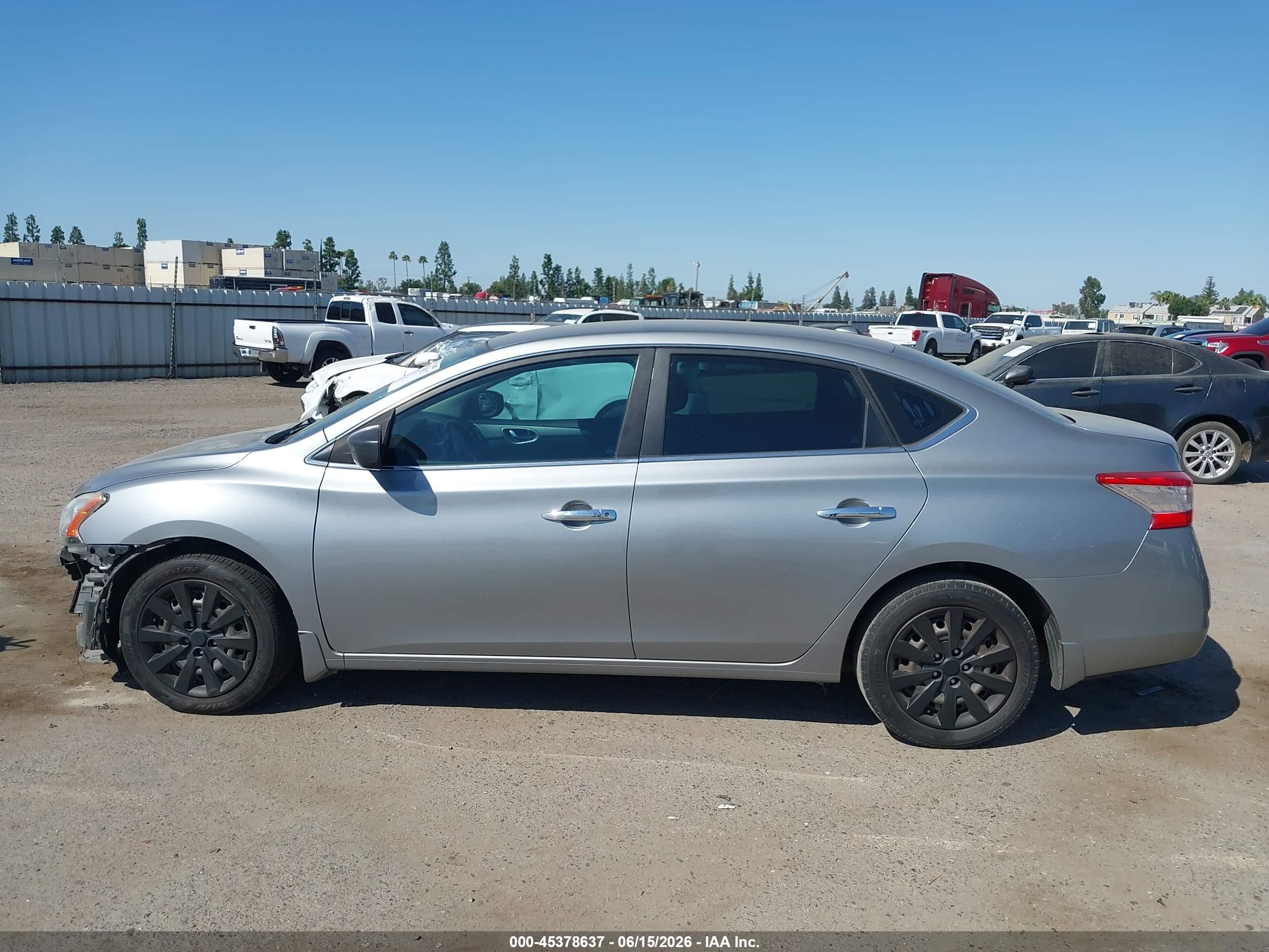 2014 Nissan Sentra Sv Gray vin: 3N1AB7AP2EY318530