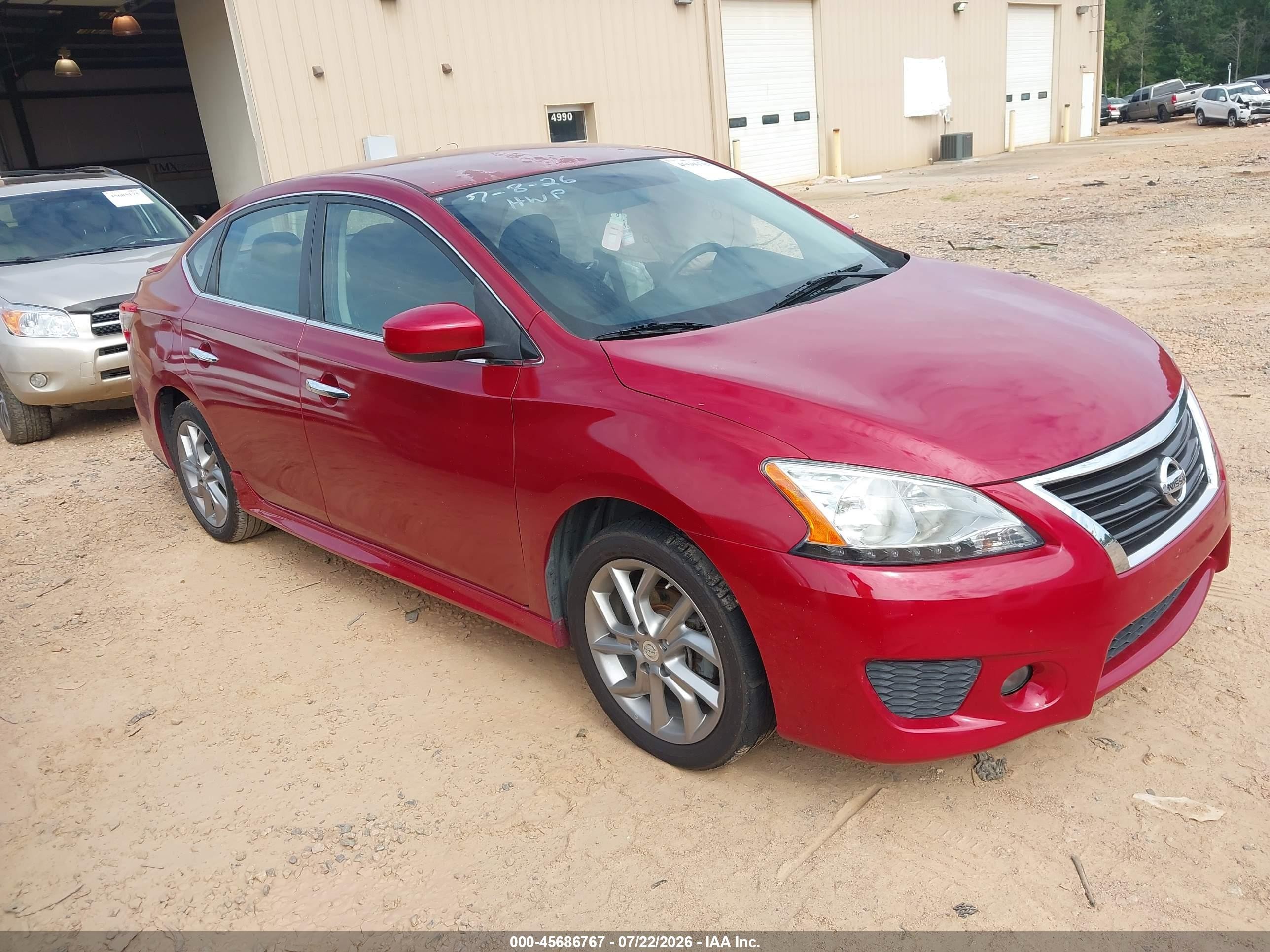2014 Nissan Sentra Sr Red vin: 3N1AB7AP2EY325154