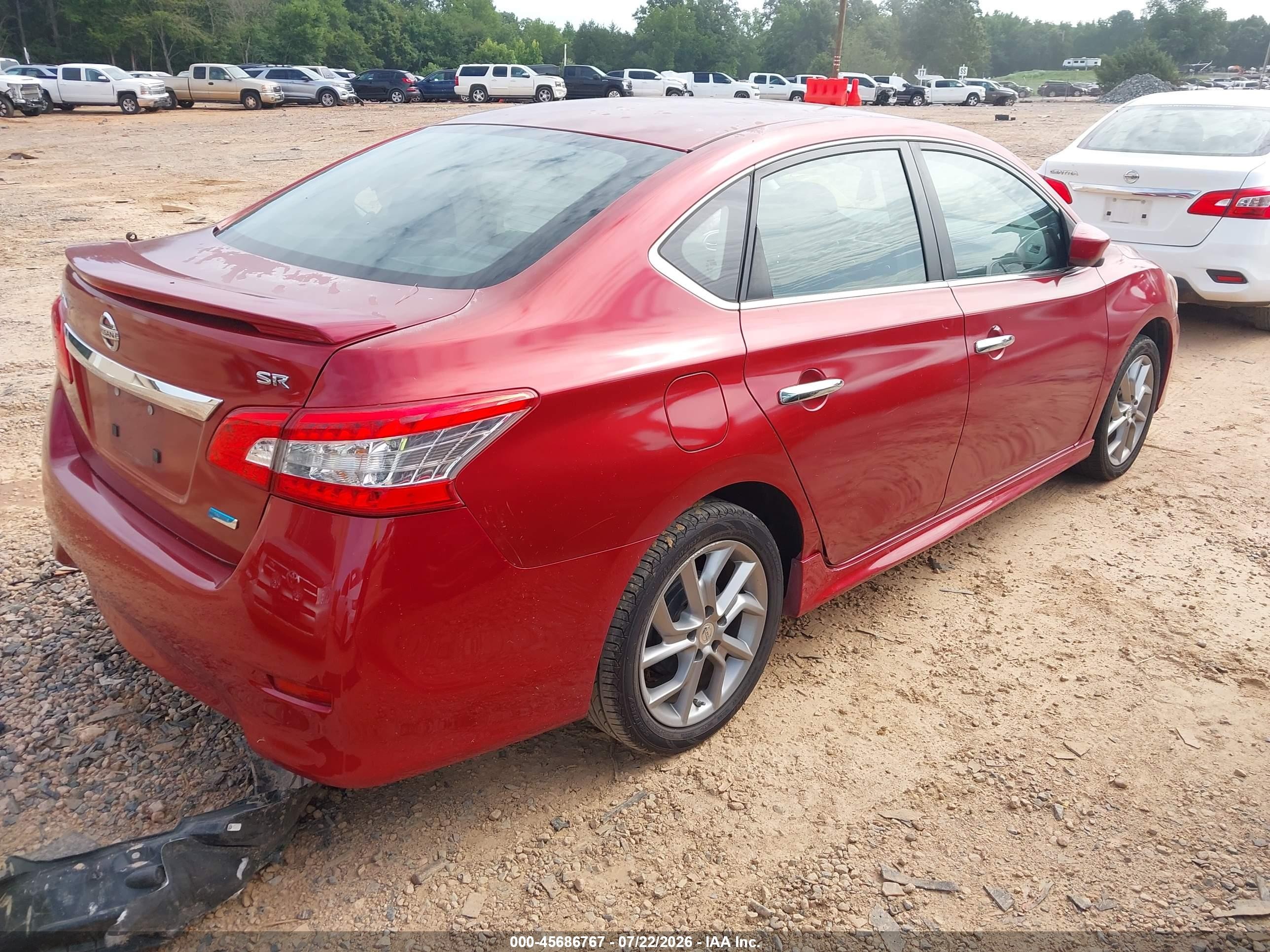 2014 Nissan Sentra Sr Red vin: 3N1AB7AP2EY325154
