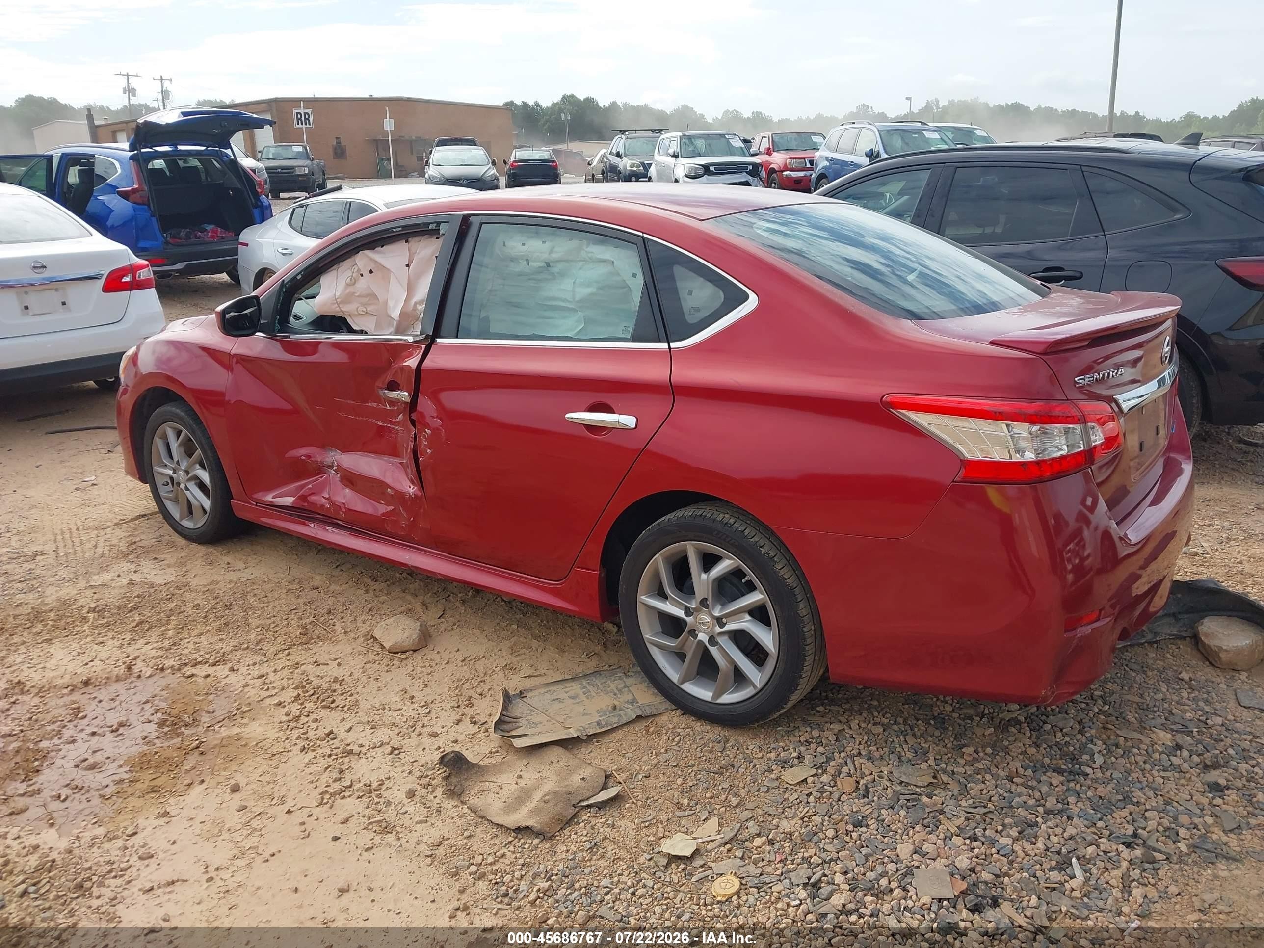 2014 Nissan Sentra Sr Red vin: 3N1AB7AP2EY325154