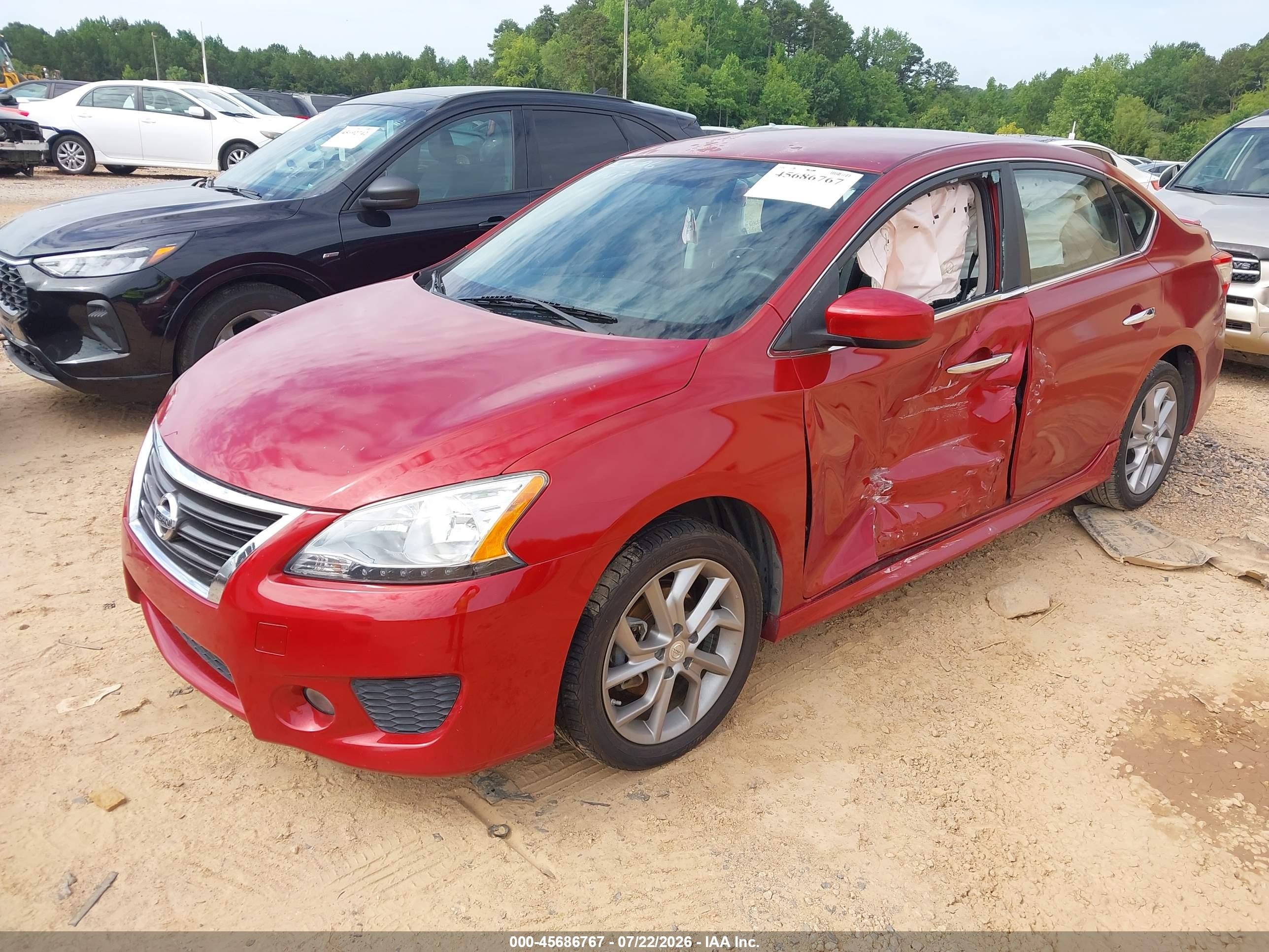 2014 Nissan Sentra Sr Red vin: 3N1AB7AP2EY325154