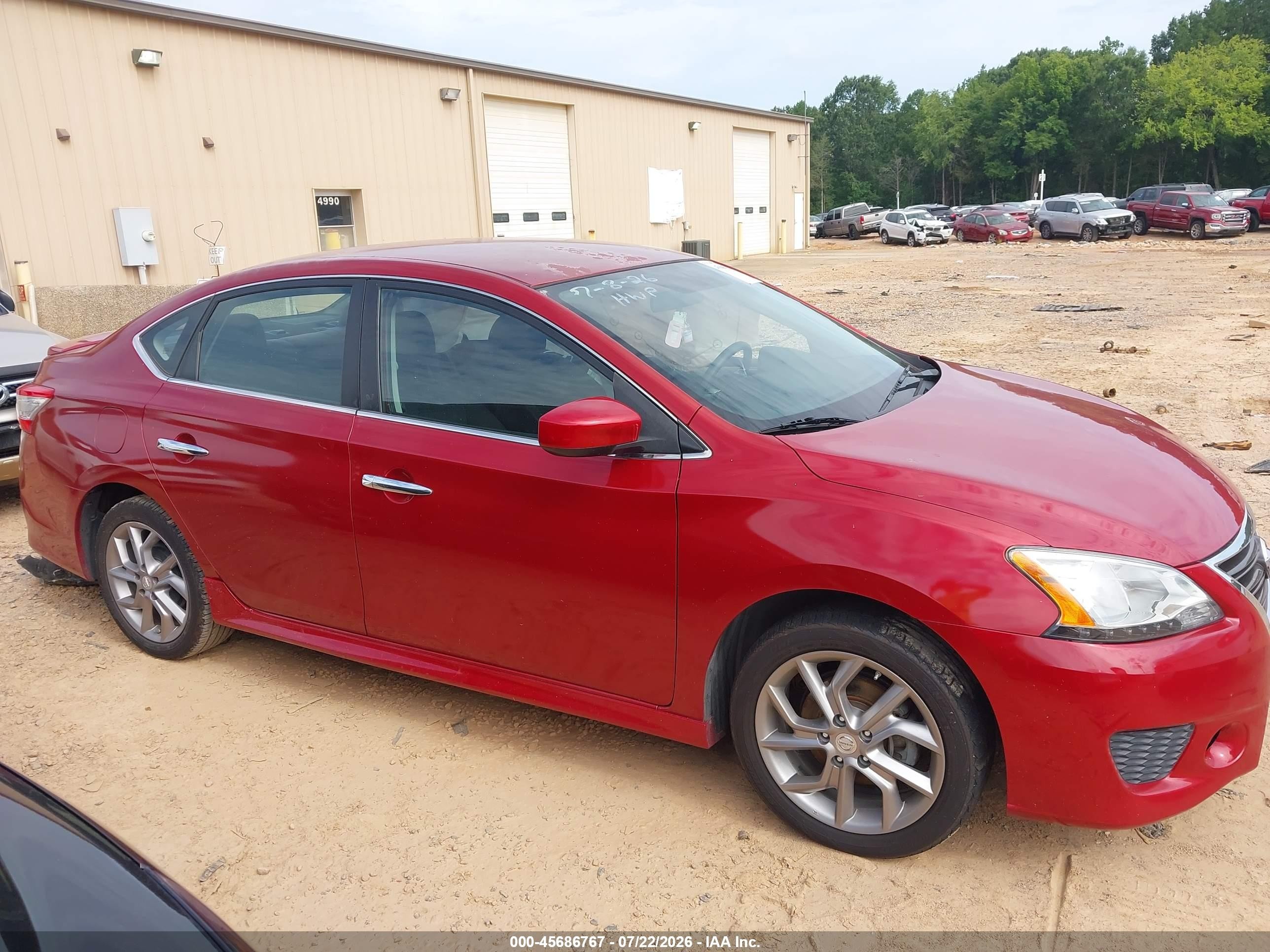 2014 Nissan Sentra Sr Red vin: 3N1AB7AP2EY325154