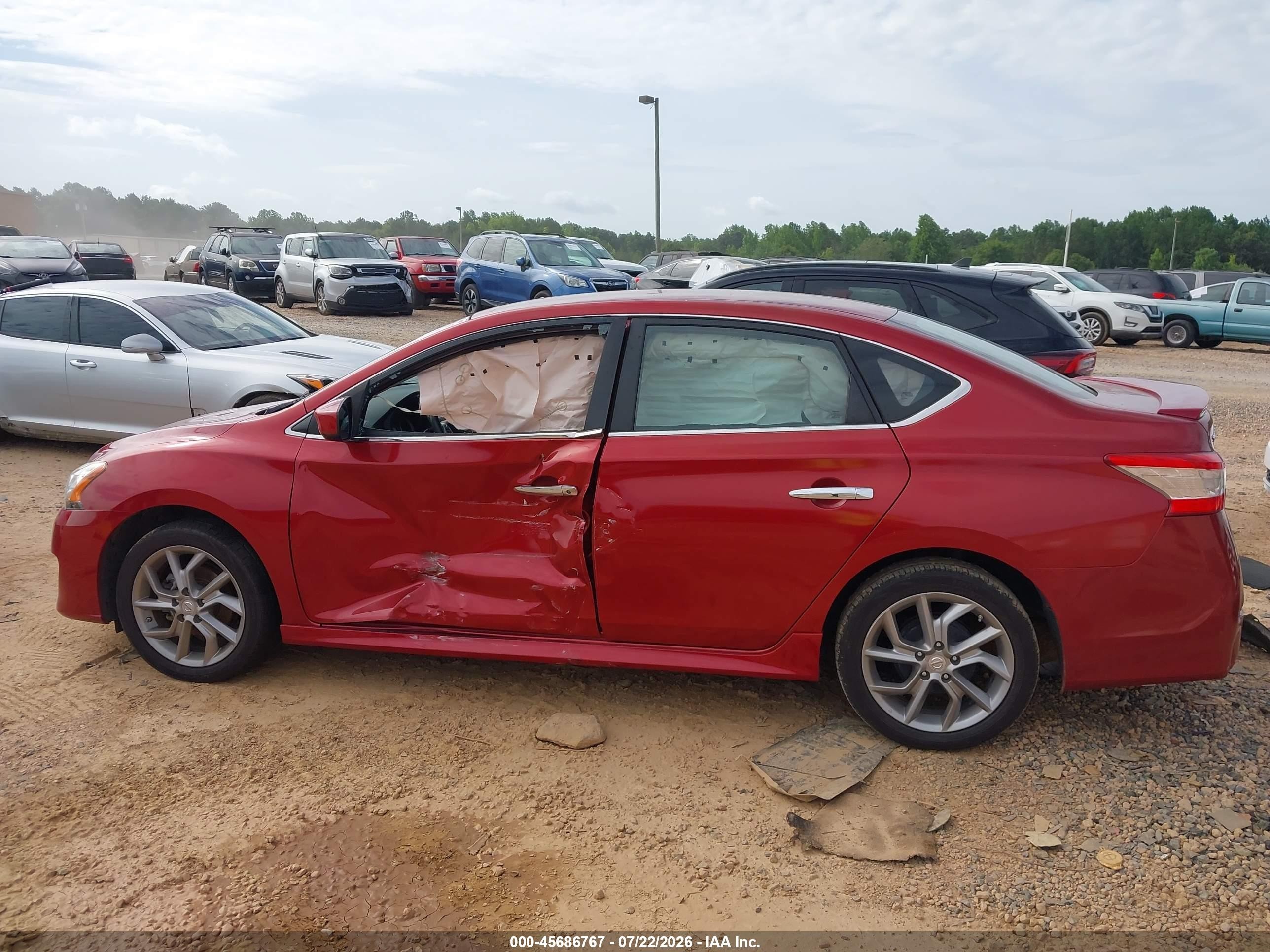2014 Nissan Sentra Sr Red vin: 3N1AB7AP2EY325154