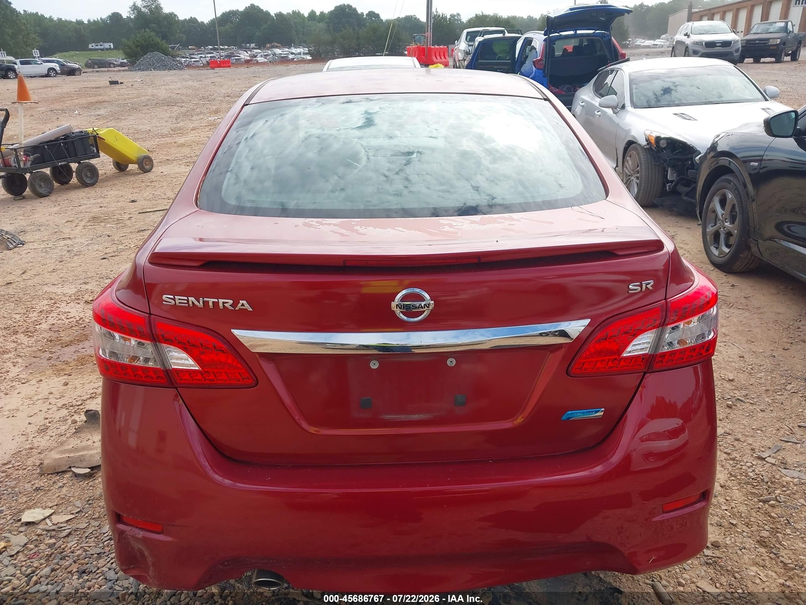 2014 Nissan Sentra Sr Red vin: 3N1AB7AP2EY325154