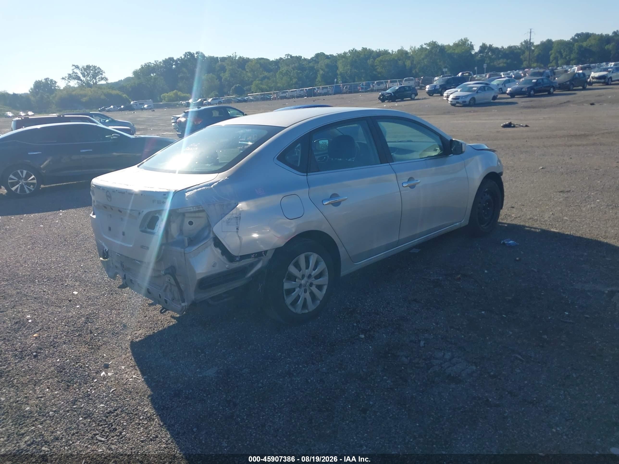 2014 Nissan Sentra Fe+ S Silver vin: 3N1AB7AP2EY334288