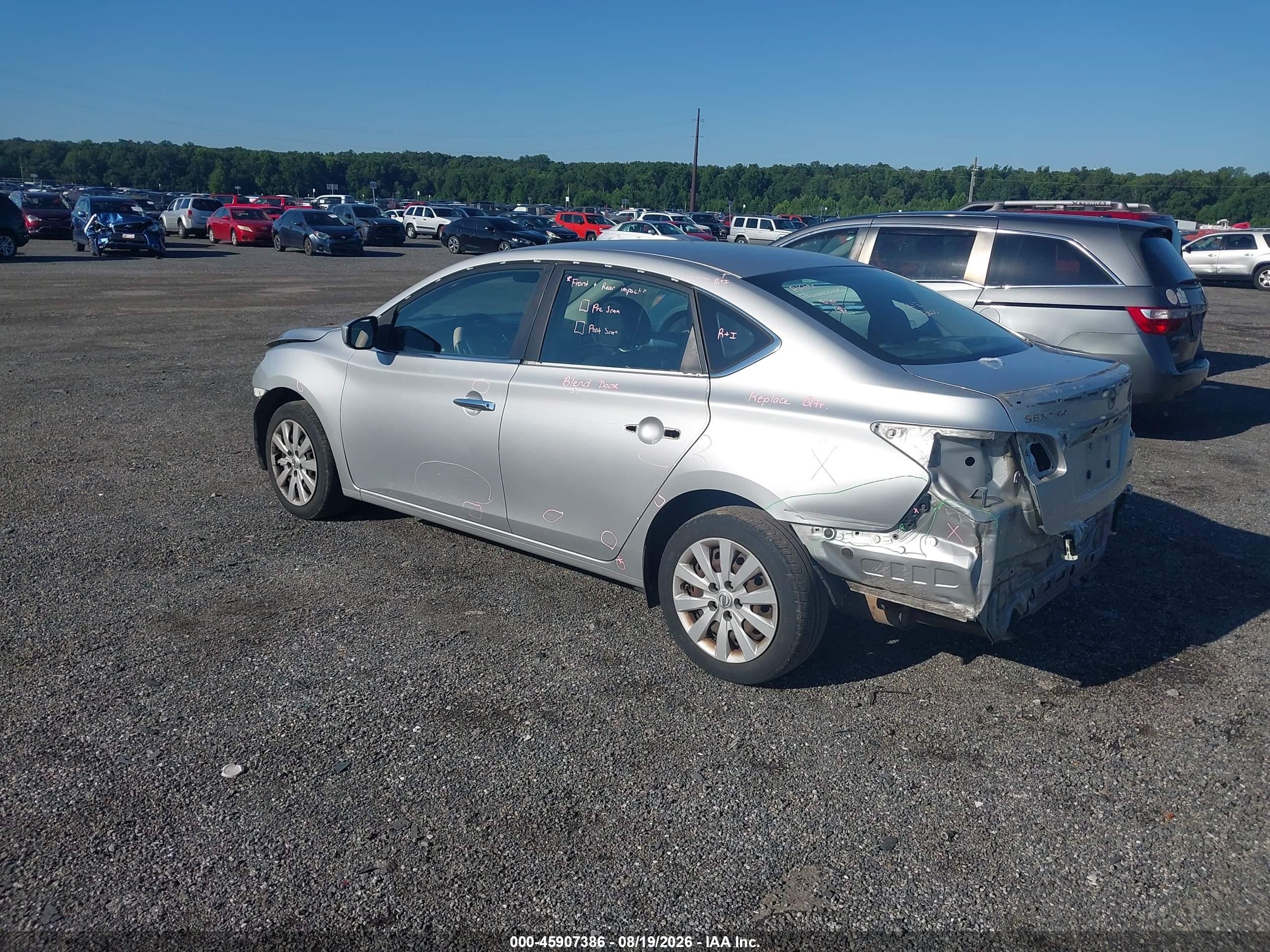 2014 Nissan Sentra Fe+ S Silver vin: 3N1AB7AP2EY334288