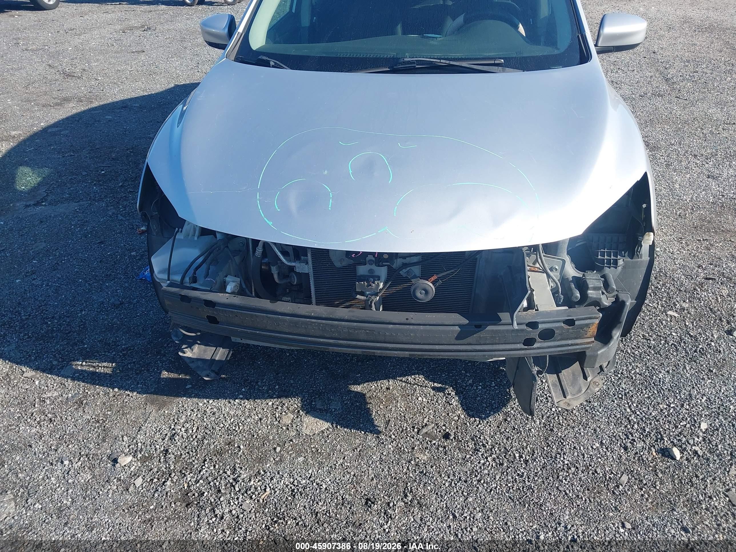 2014 Nissan Sentra Fe+ S Silver vin: 3N1AB7AP2EY334288