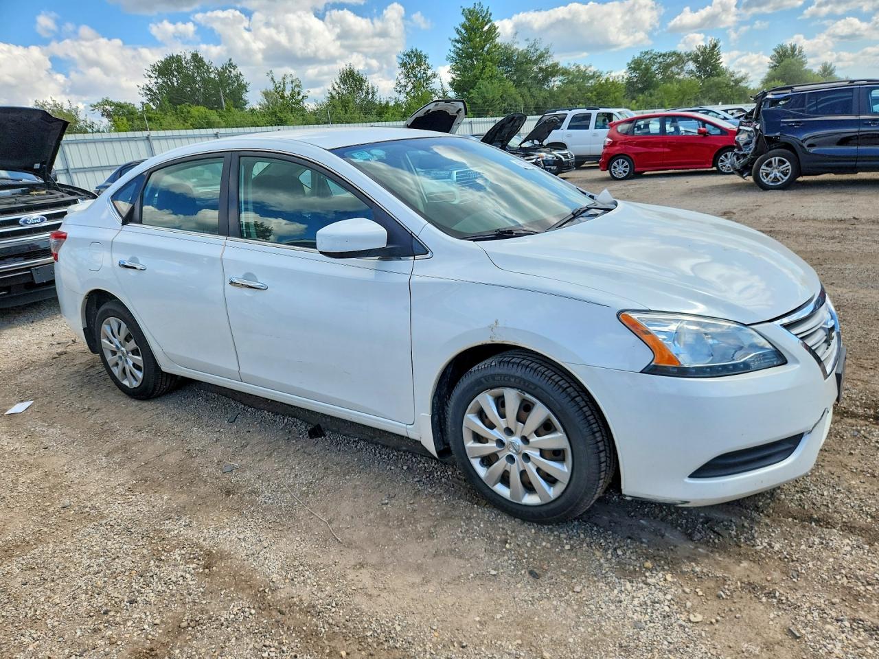 2014 Nissan Sentra Sv White vin: 3N1AB7AP2EY335229