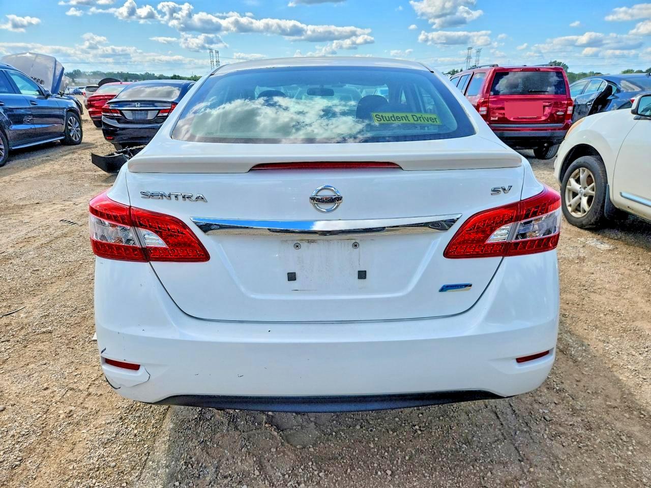 2014 Nissan Sentra Sv White vin: 3N1AB7AP2EY335229