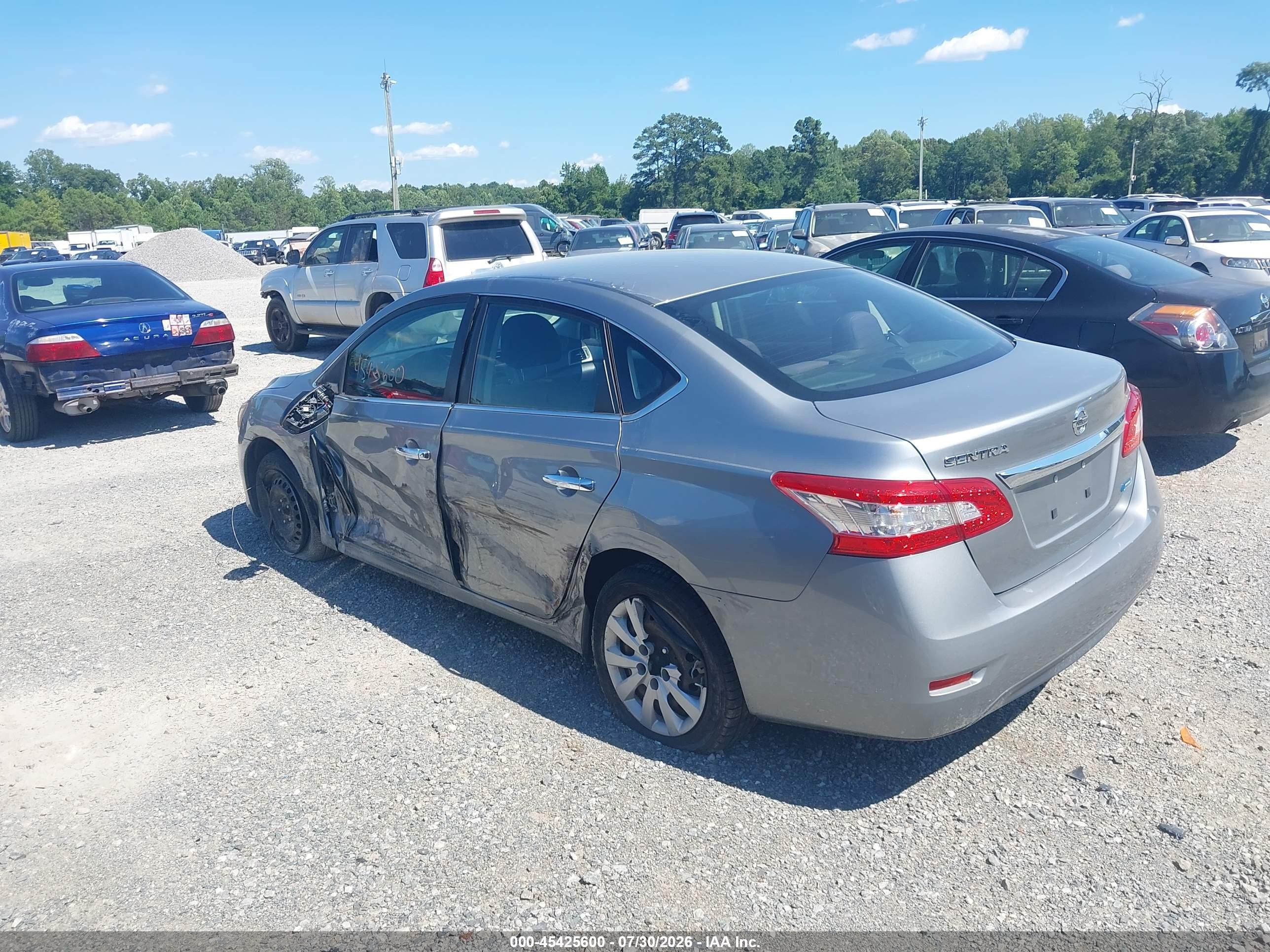 2014 Nissan Sentra S Gray vin: 3N1AB7AP2EY336641