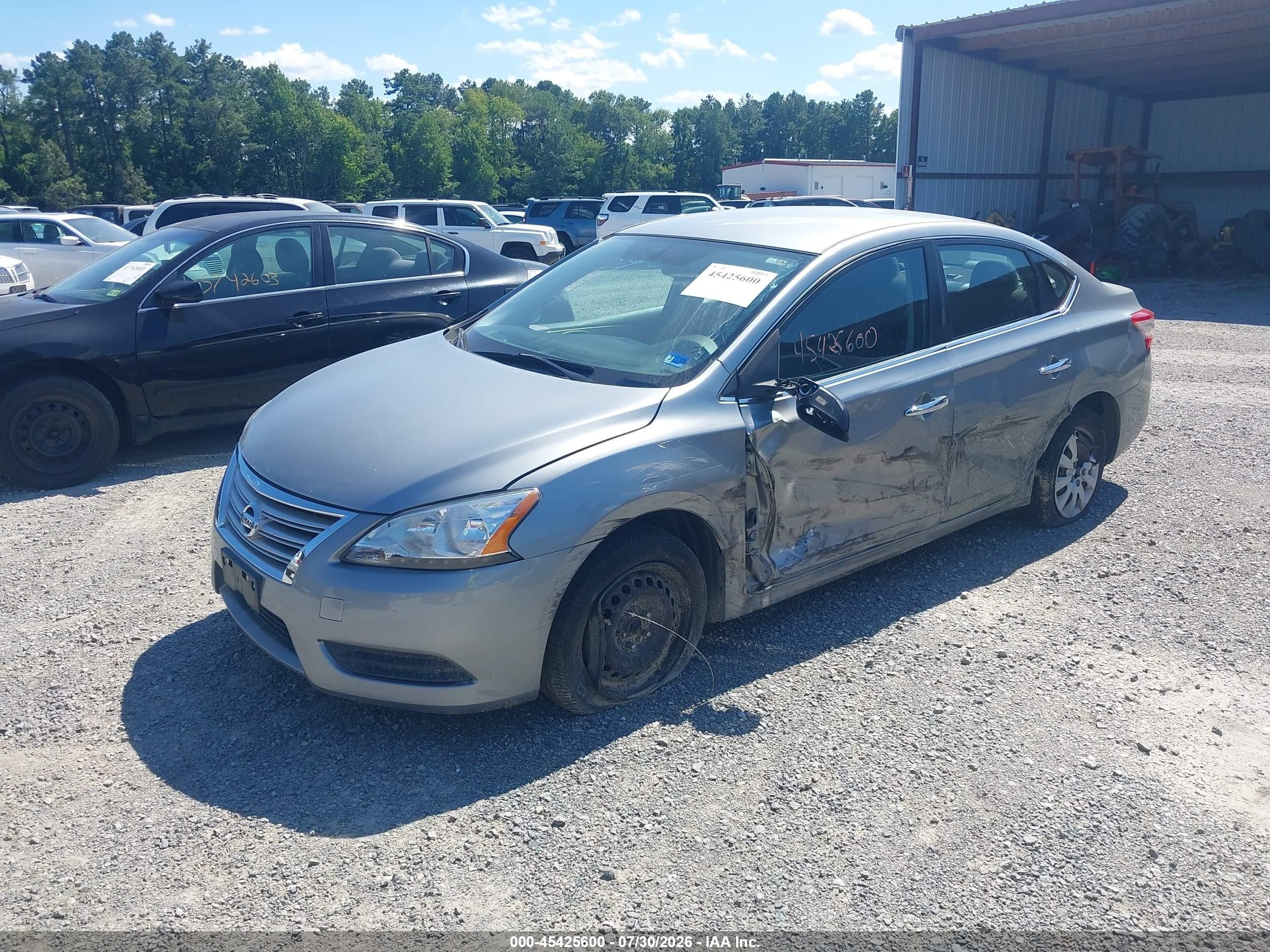 2014 Nissan Sentra S Gray vin: 3N1AB7AP2EY336641