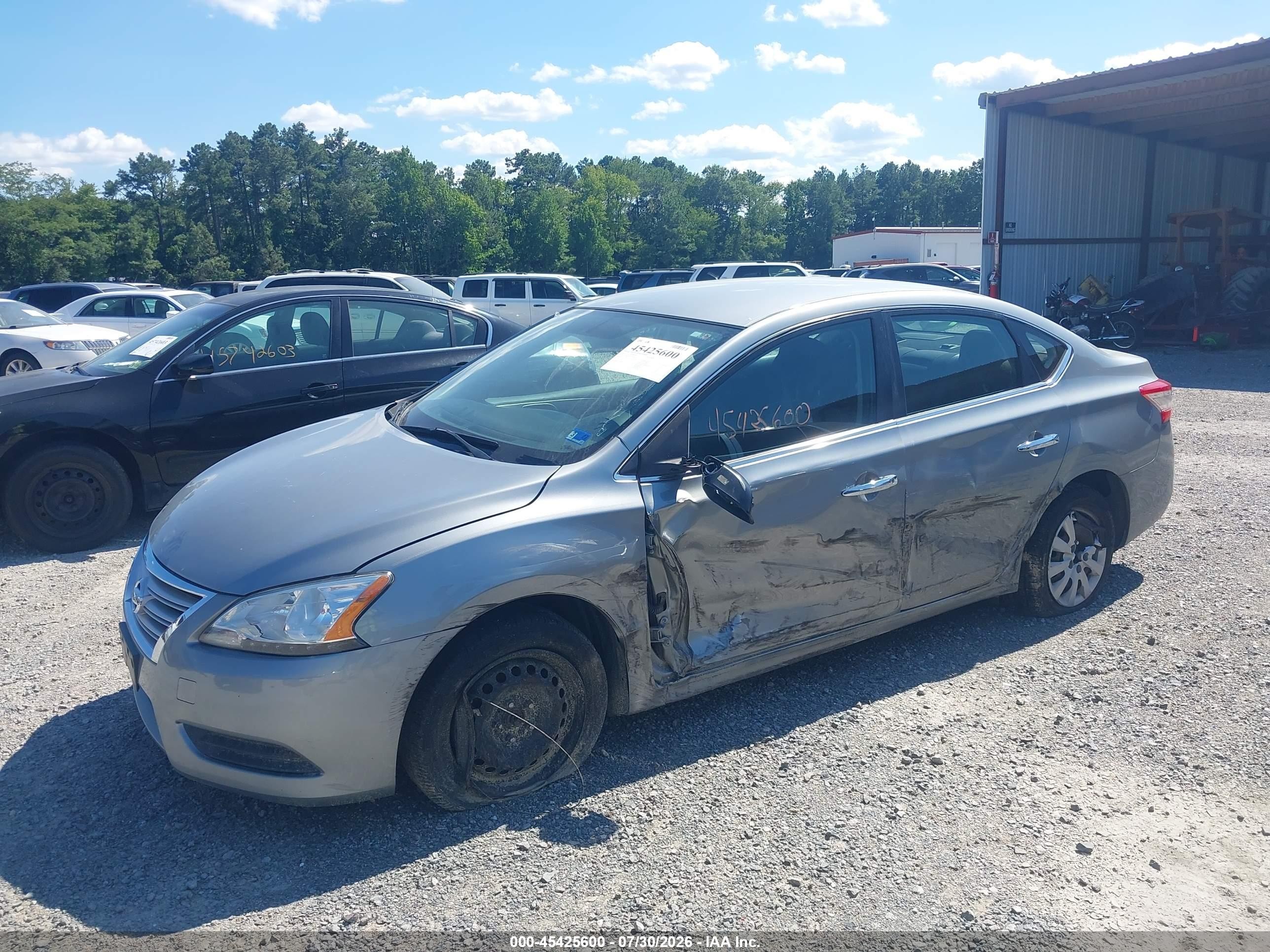 2014 Nissan Sentra S Gray vin: 3N1AB7AP2EY336641