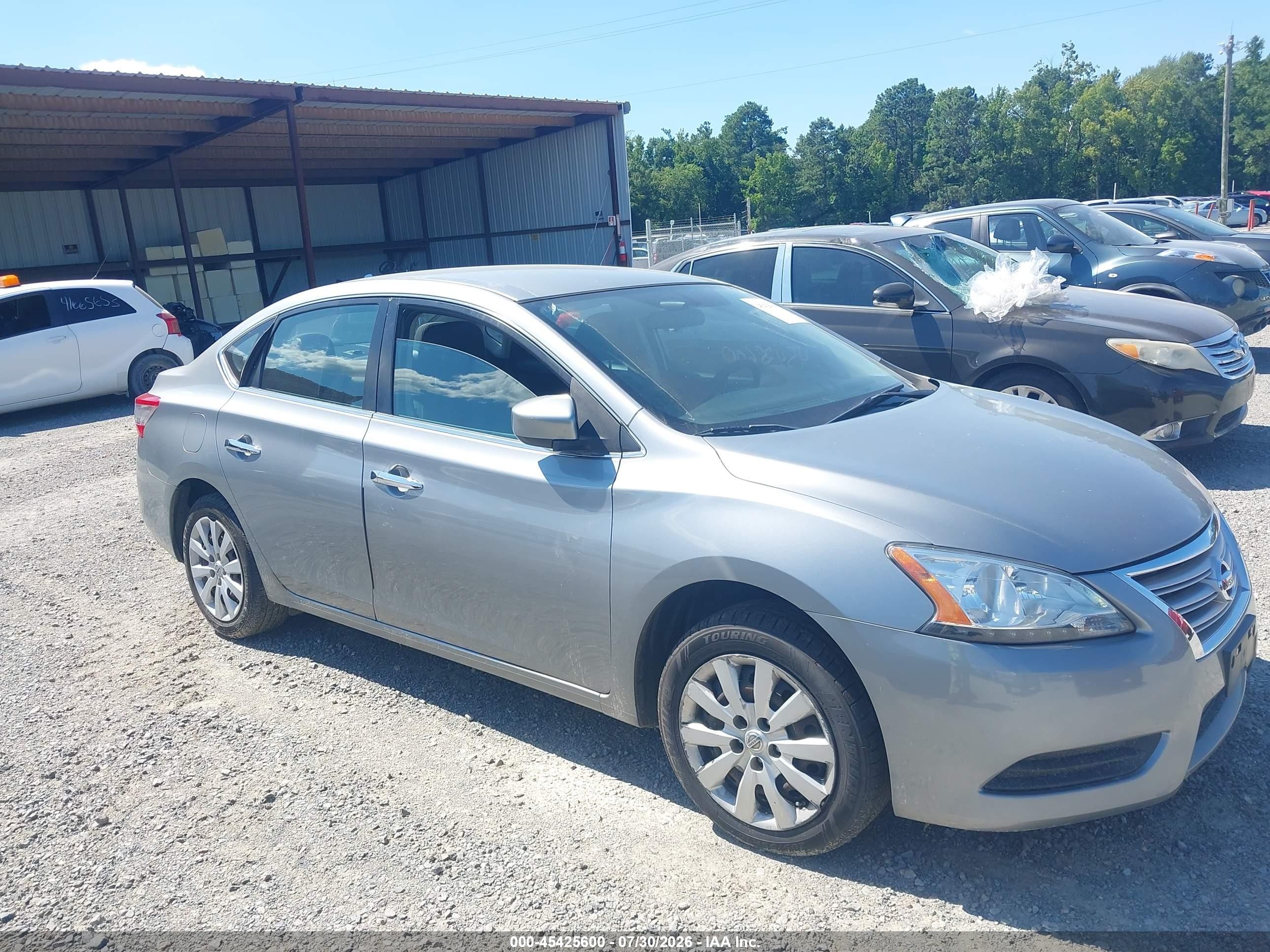 2014 Nissan Sentra S Gray vin: 3N1AB7AP2EY336641