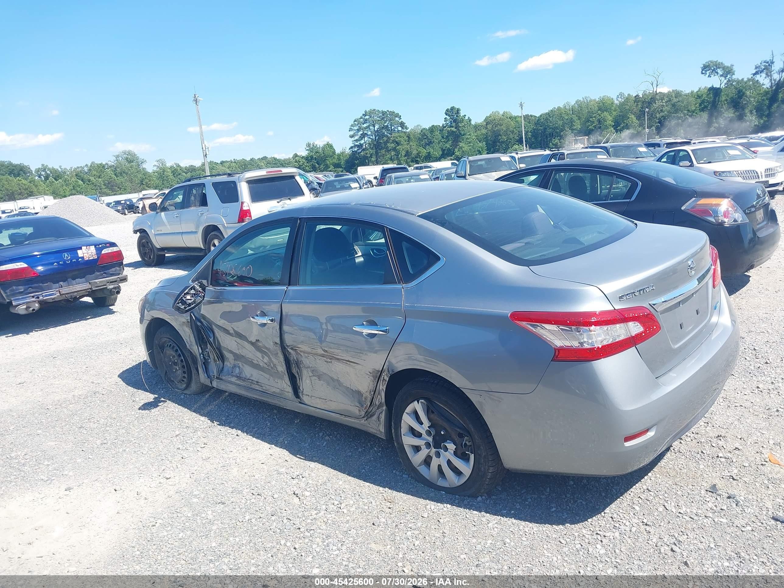 2014 Nissan Sentra S Gray vin: 3N1AB7AP2EY336641