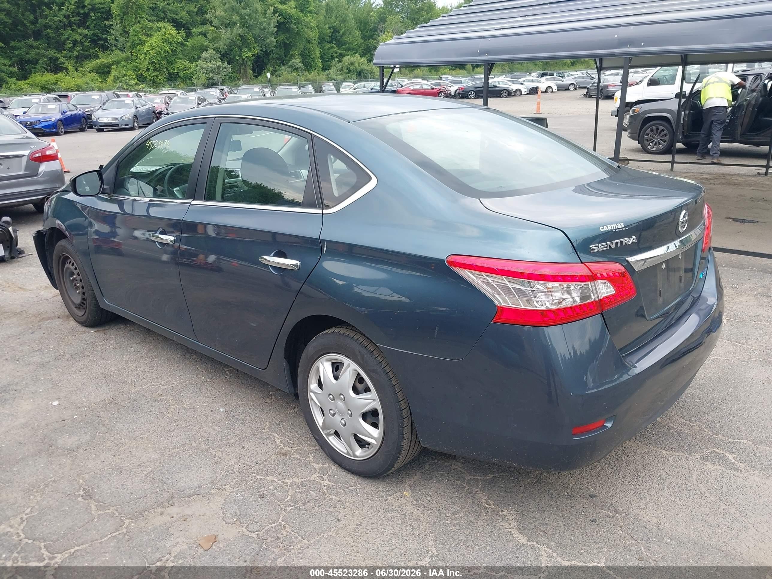 2014 Nissan Sentra S Blue vin: 3N1AB7AP2EY338891