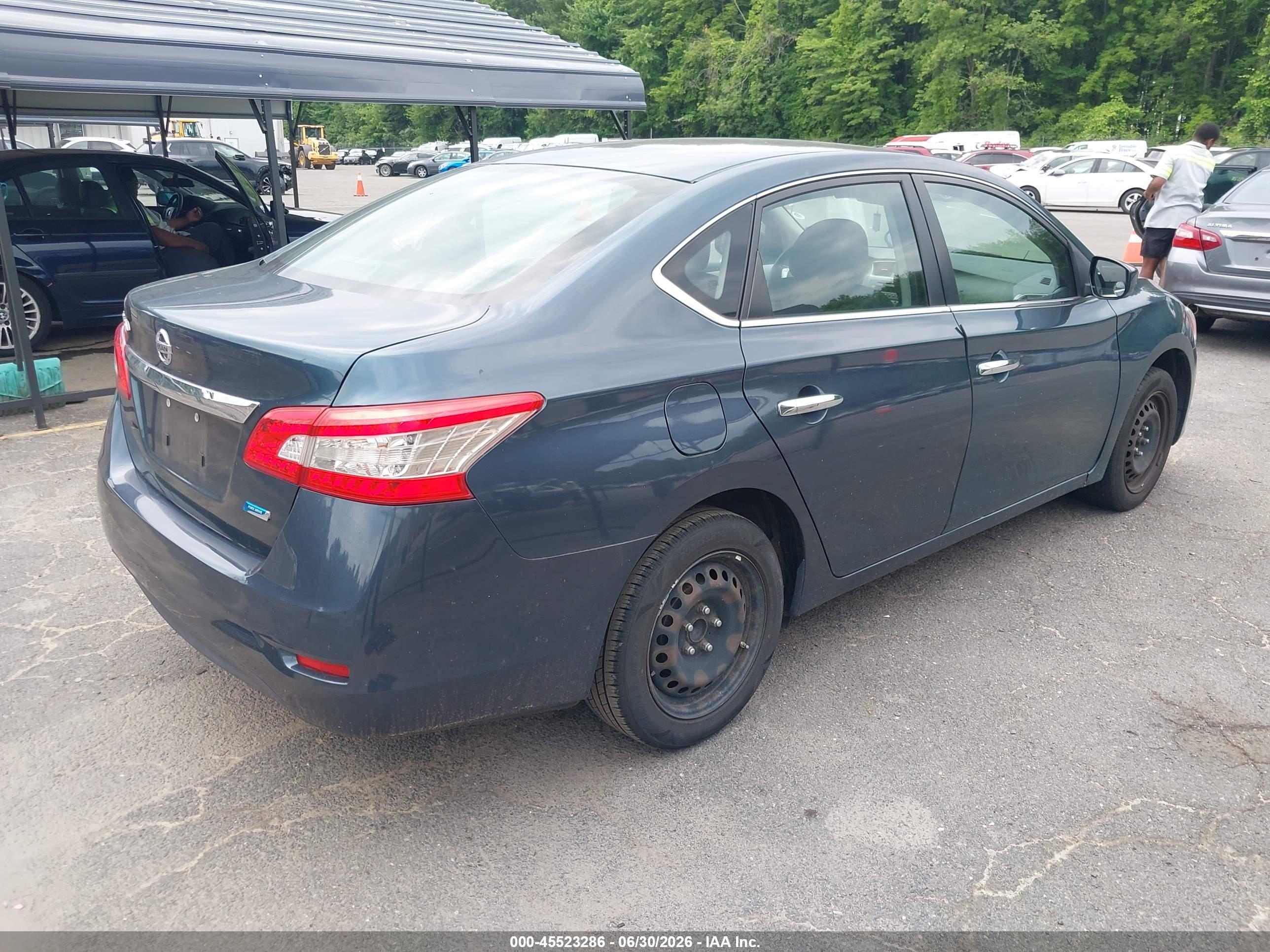 2014 Nissan Sentra S Blue vin: 3N1AB7AP2EY338891