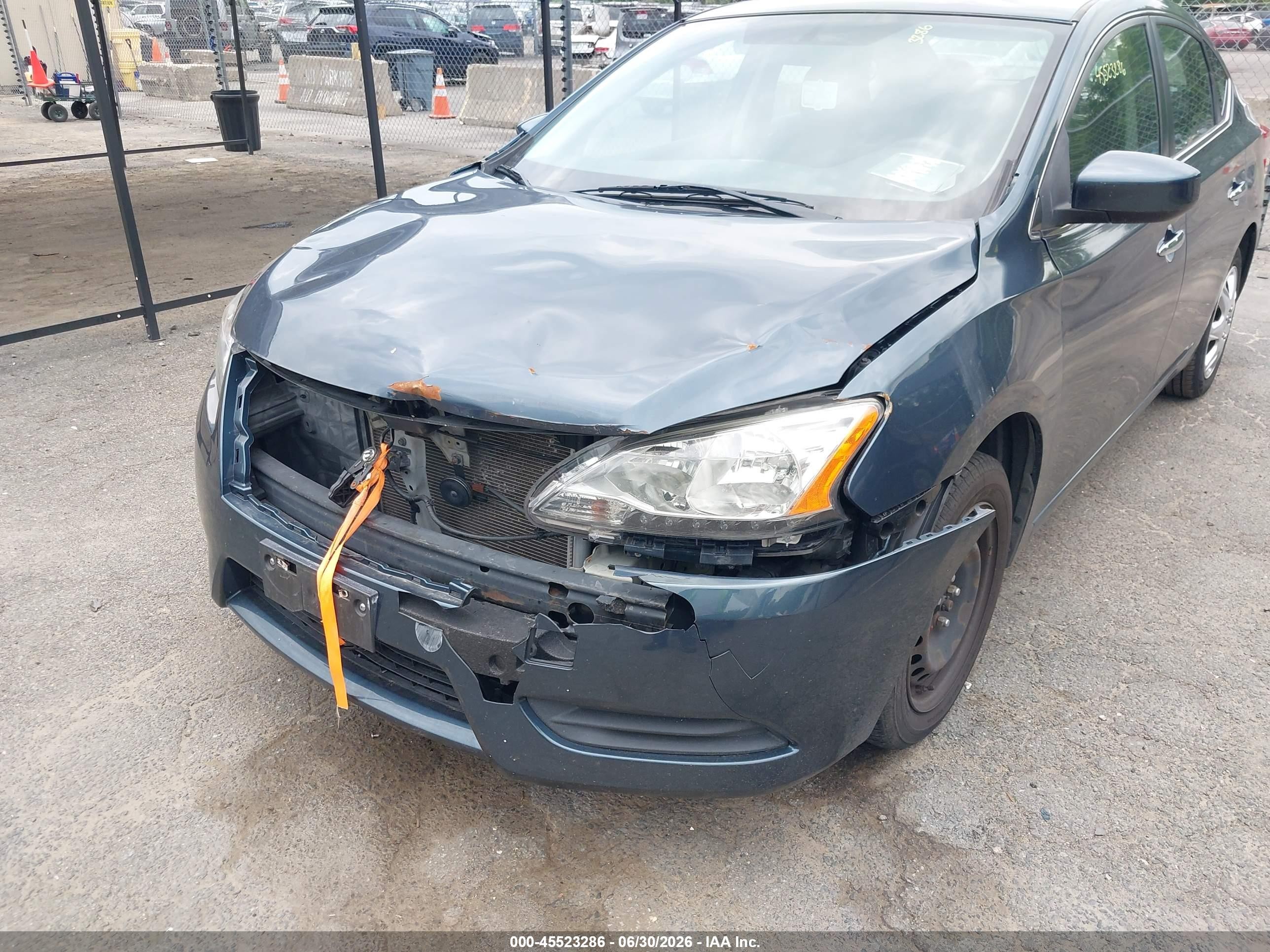 2014 Nissan Sentra S Blue vin: 3N1AB7AP2EY338891