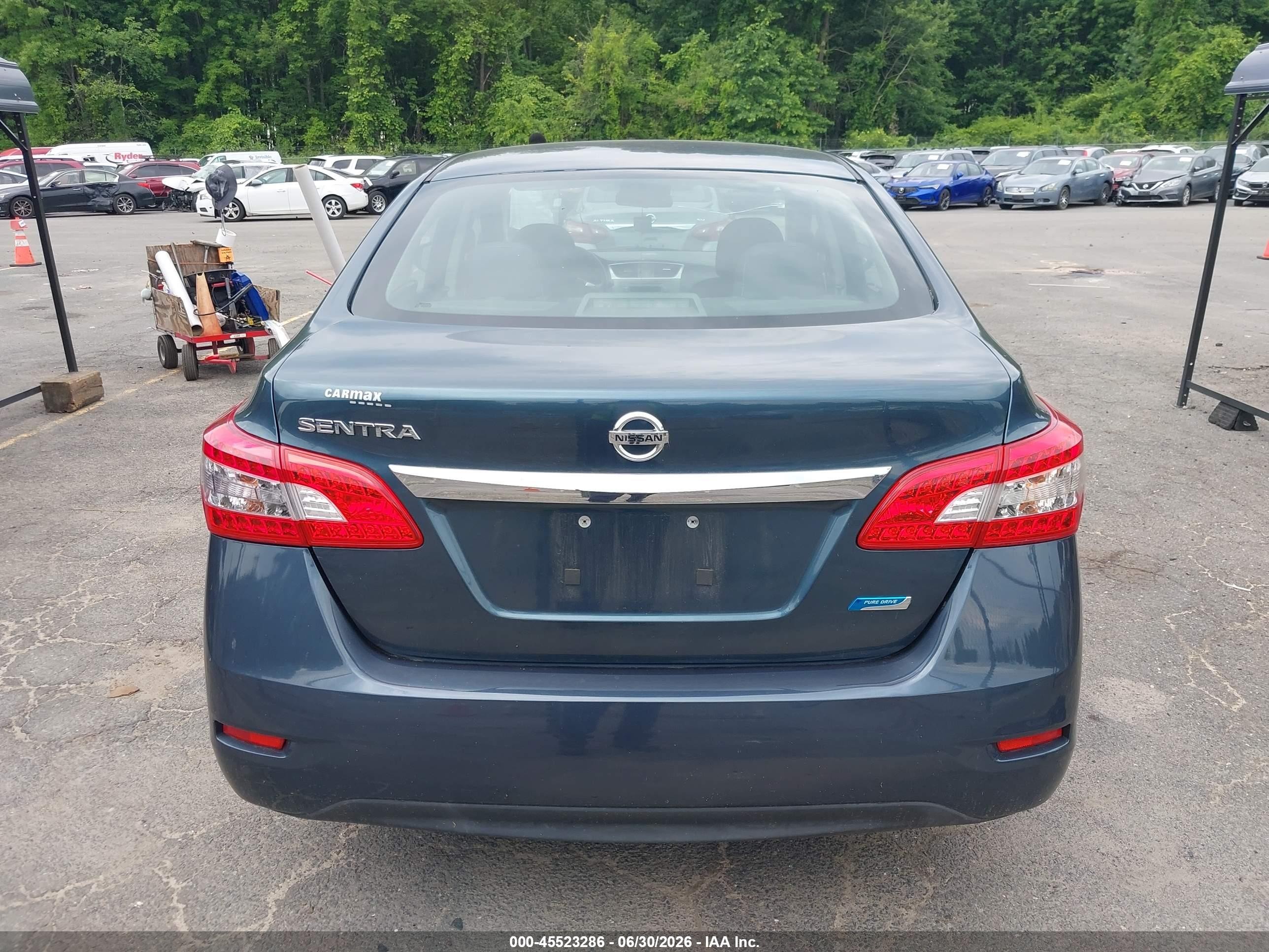 2014 Nissan Sentra S Blue vin: 3N1AB7AP2EY338891