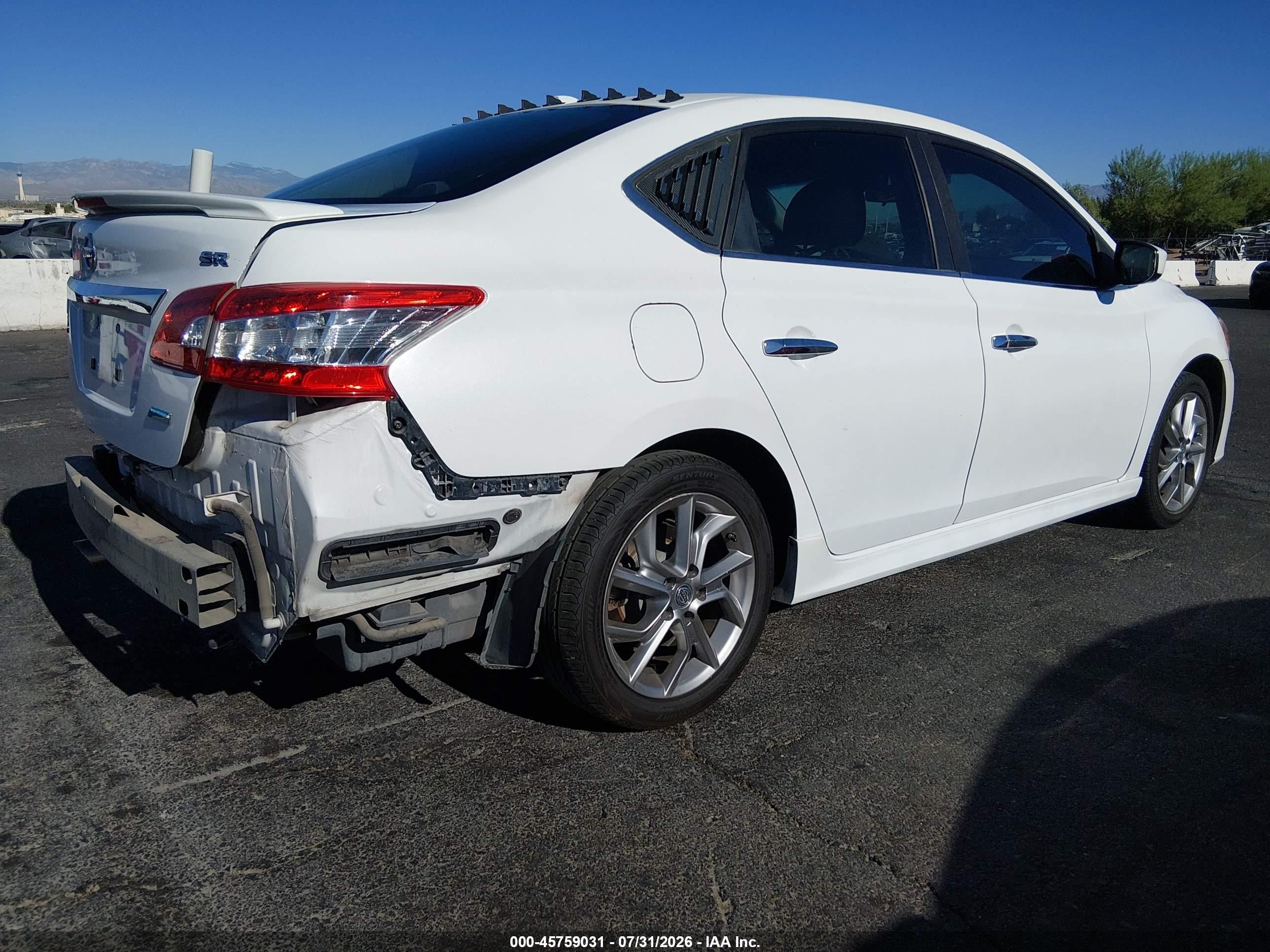 2014 Nissan Sentra Sr White vin: 3N1AB7AP2EY340009