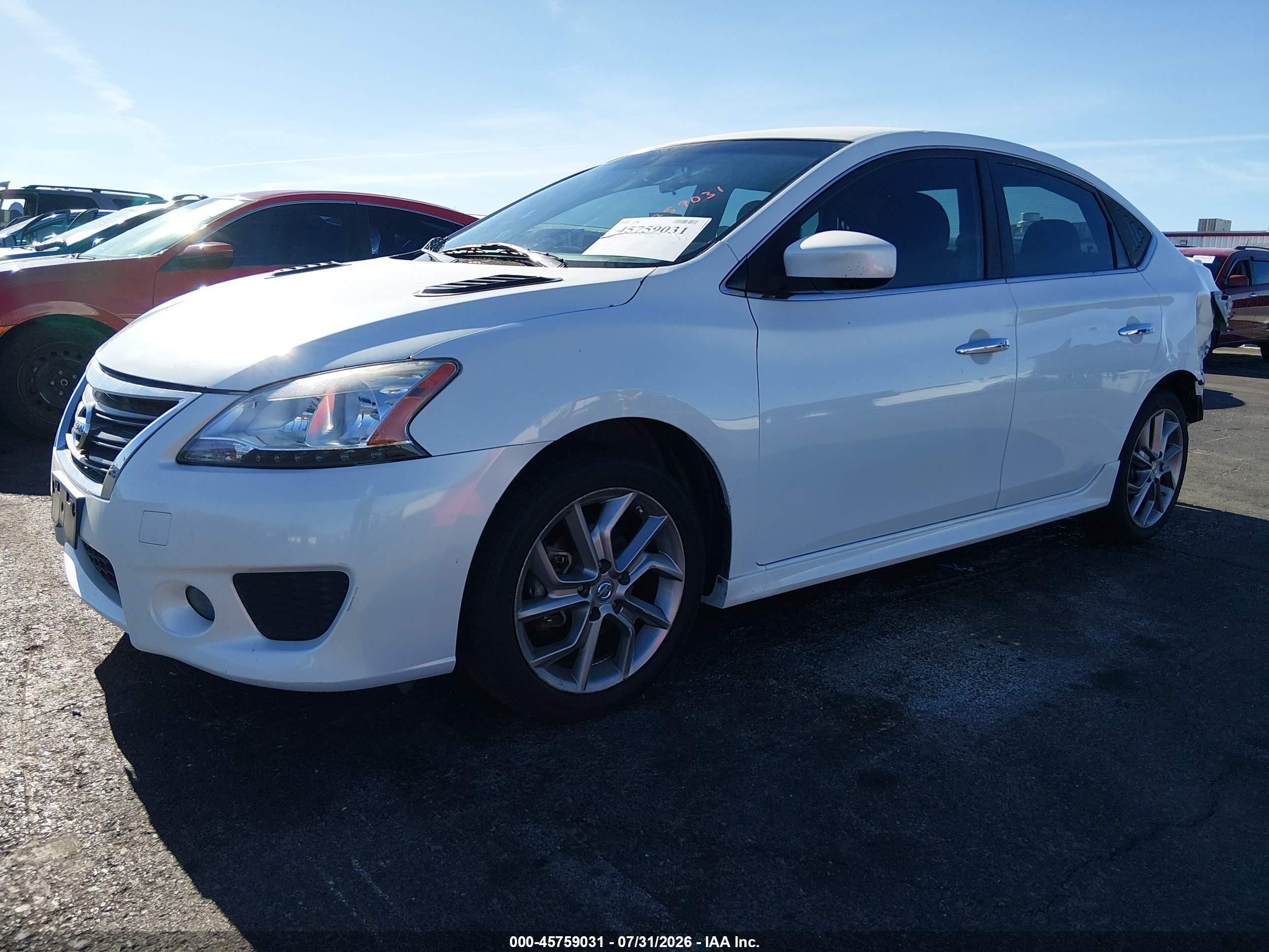 2014 Nissan Sentra Sr White vin: 3N1AB7AP2EY340009