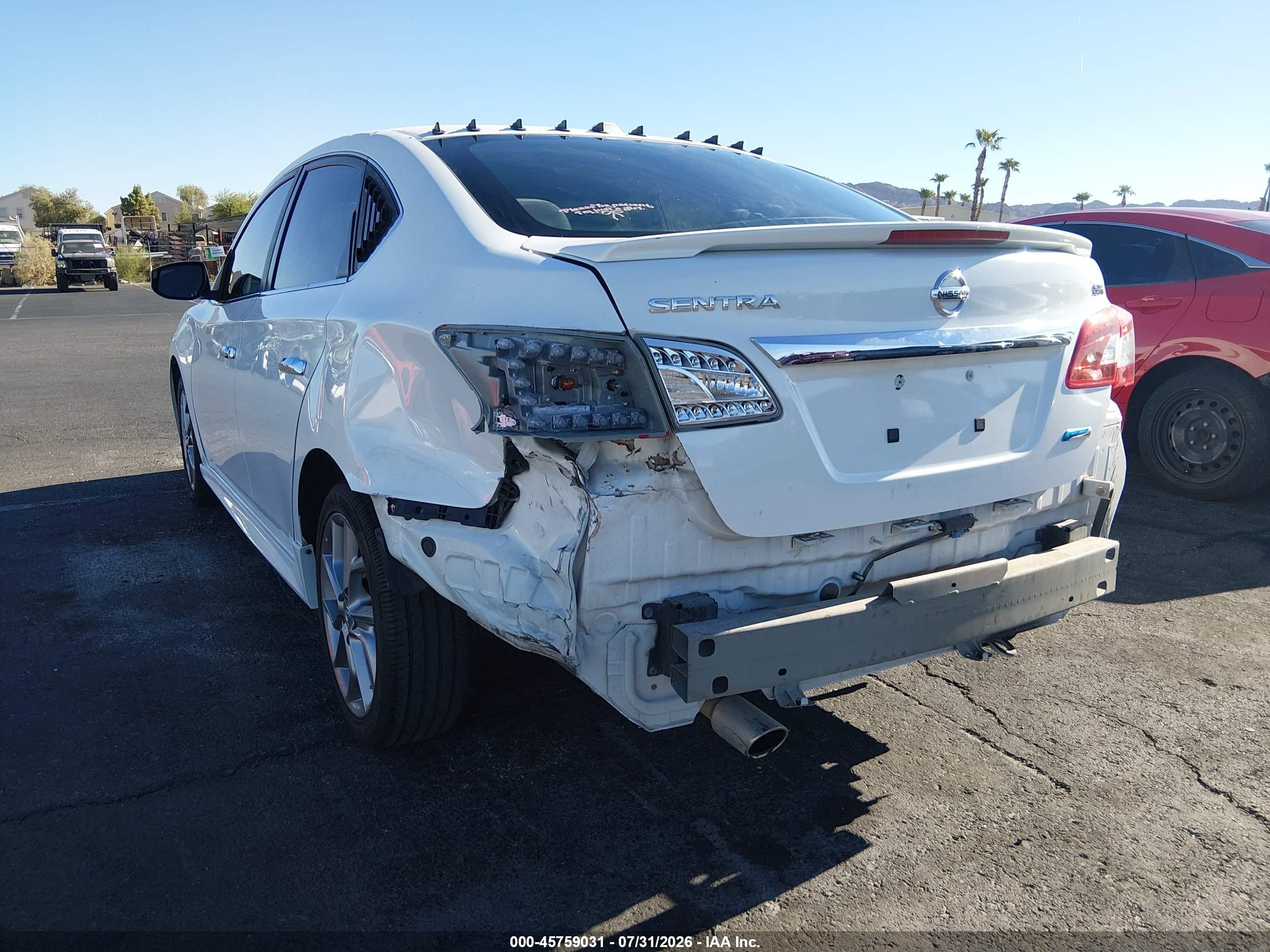 2014 Nissan Sentra Sr White vin: 3N1AB7AP2EY340009