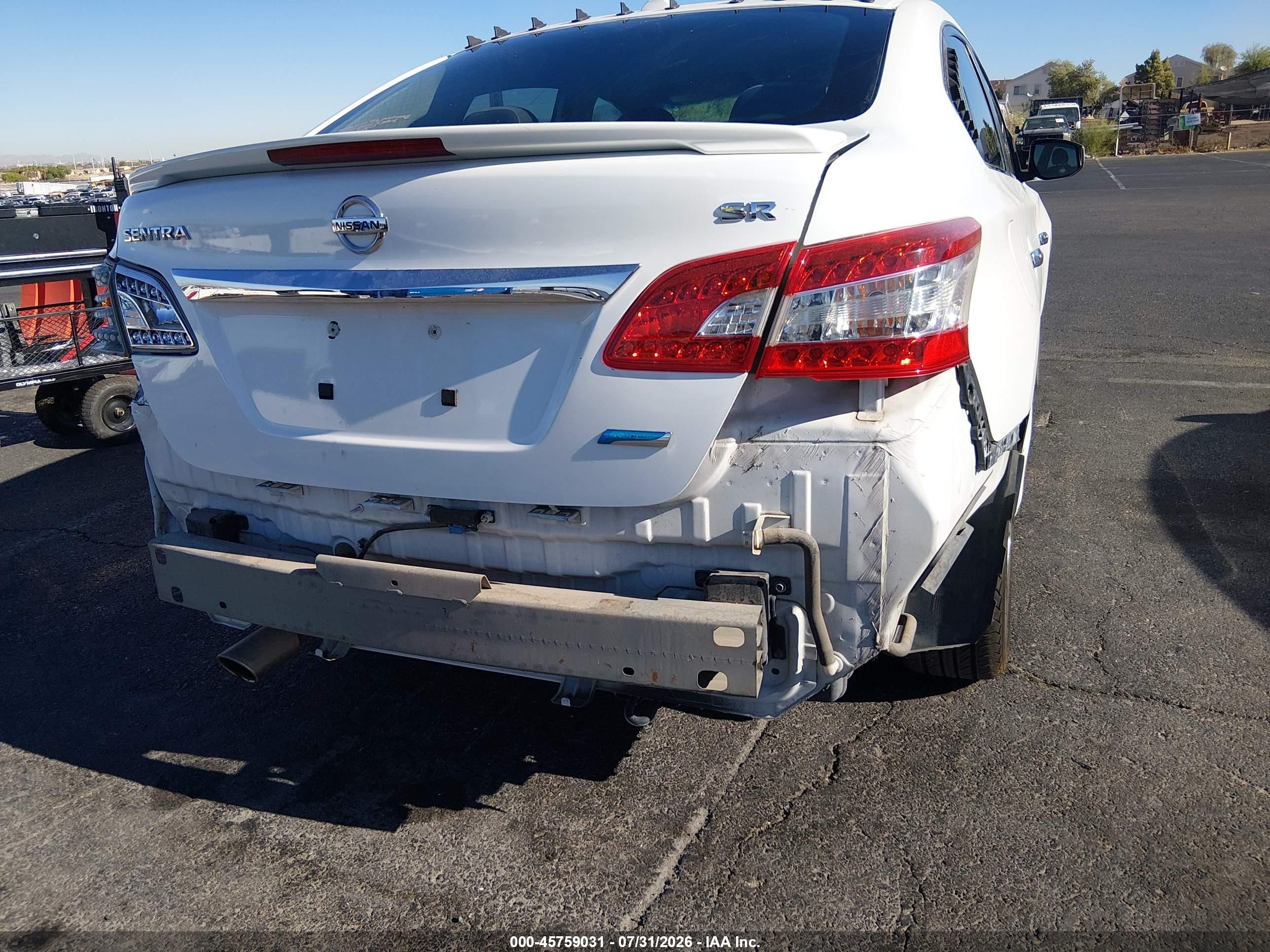2014 Nissan Sentra Sr White vin: 3N1AB7AP2EY340009