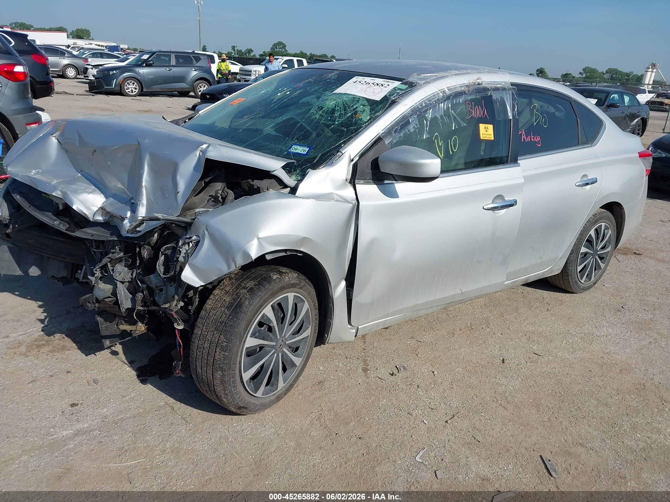 2015 Nissan Sentra Sv Silver vin: 3N1AB7AP2FL628708
