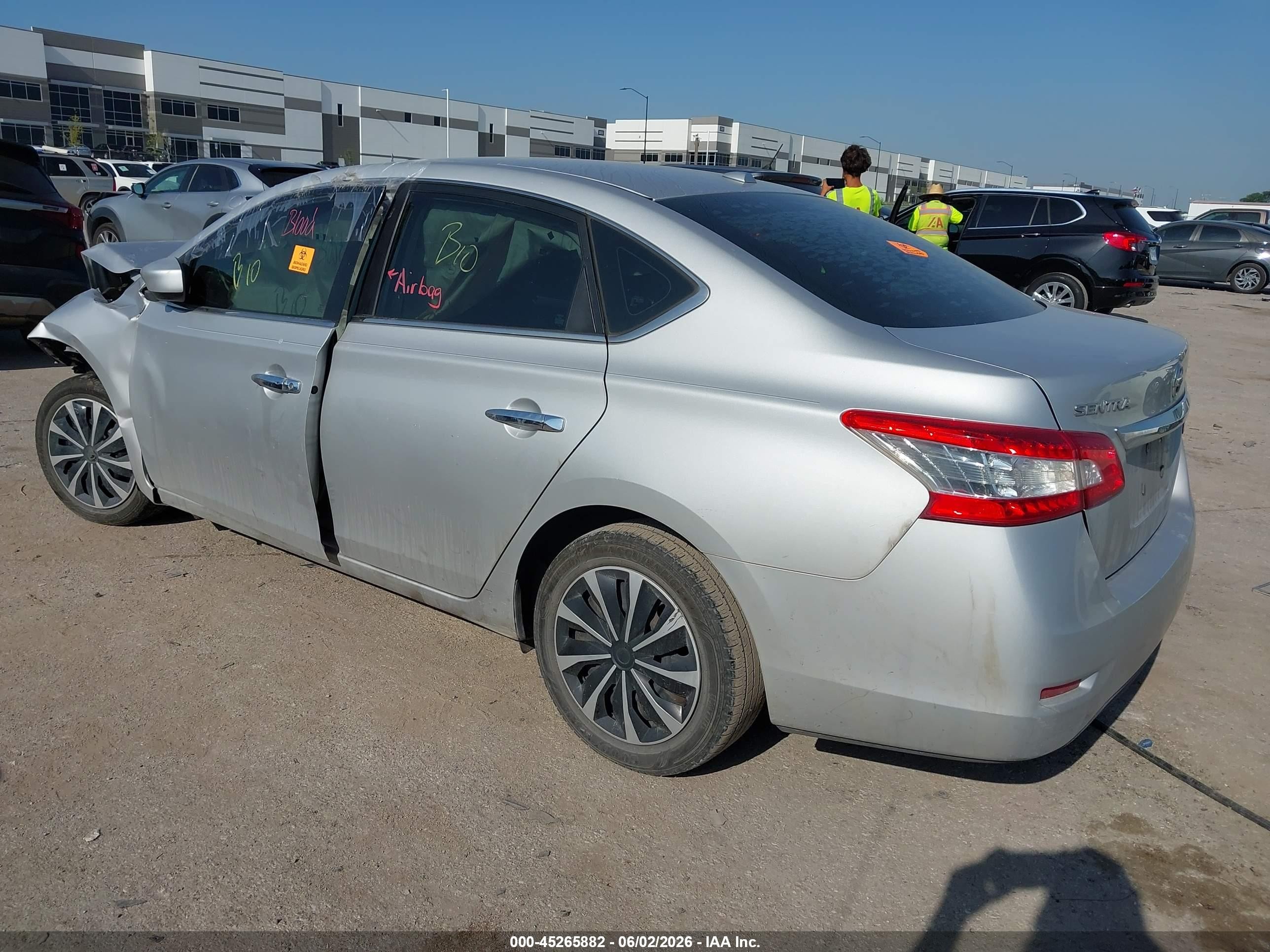 2015 Nissan Sentra Sv Silver vin: 3N1AB7AP2FL628708