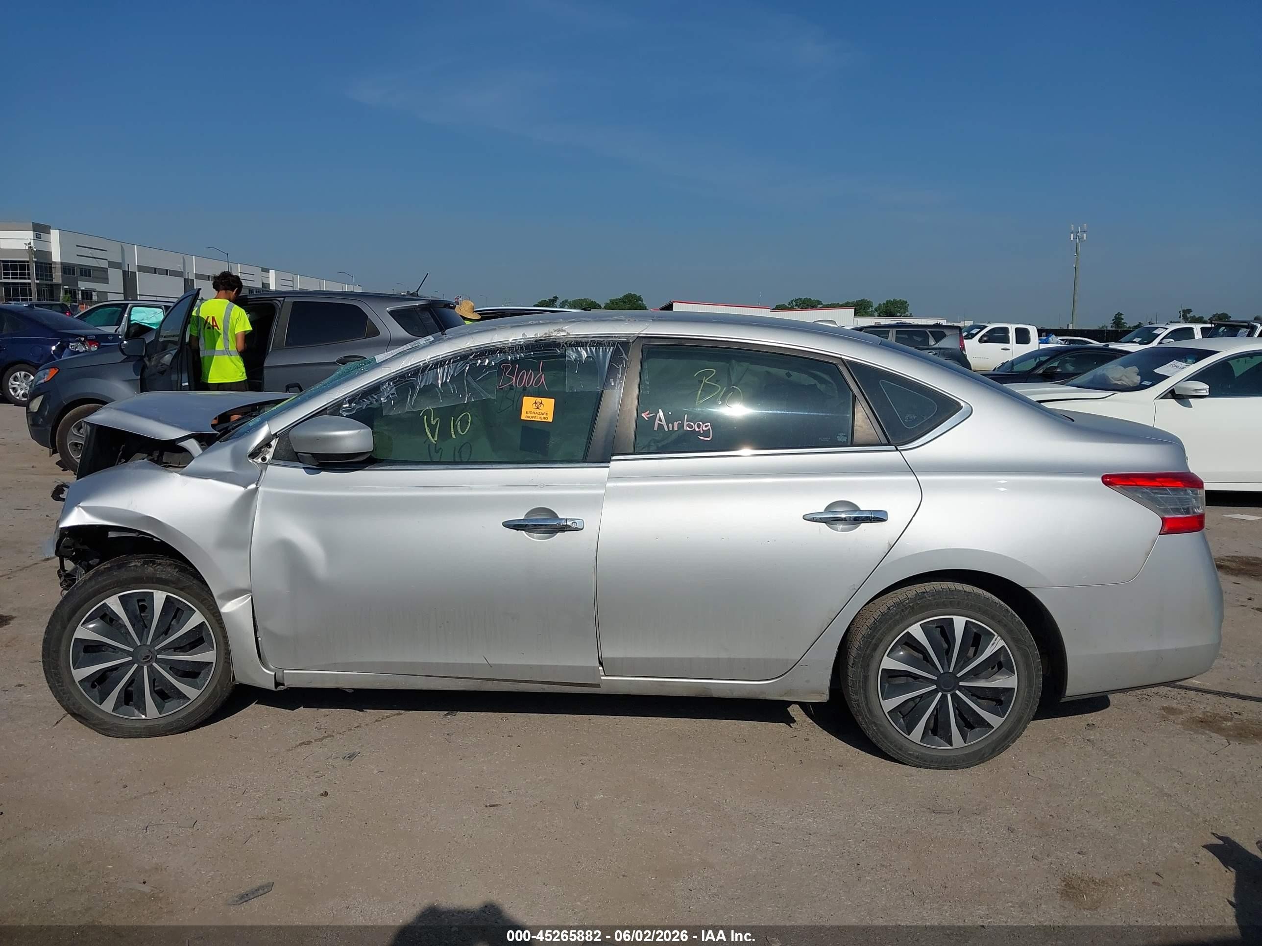 2015 Nissan Sentra Sv Silver vin: 3N1AB7AP2FL628708