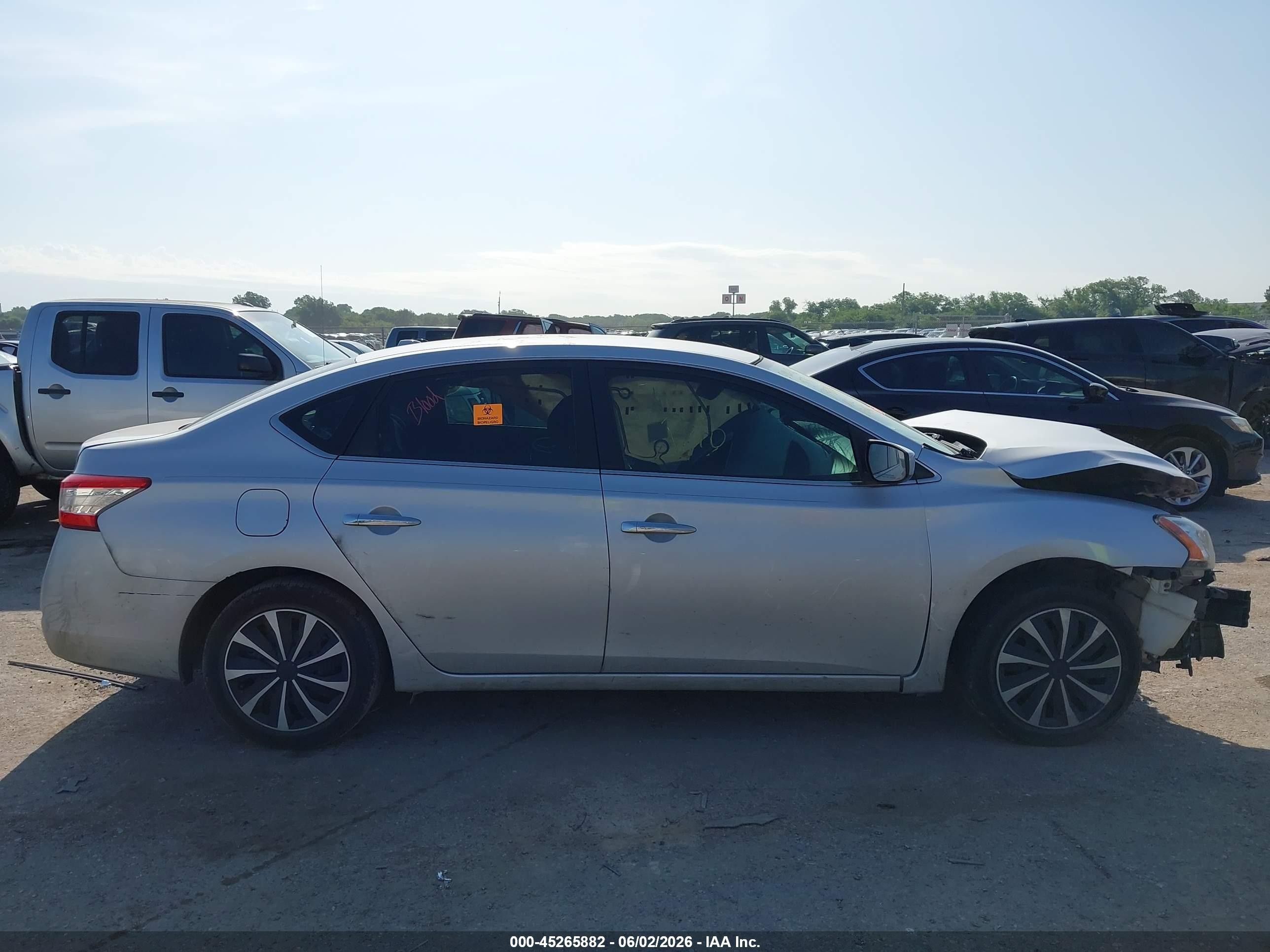 2015 Nissan Sentra Sv Silver vin: 3N1AB7AP2FL628708