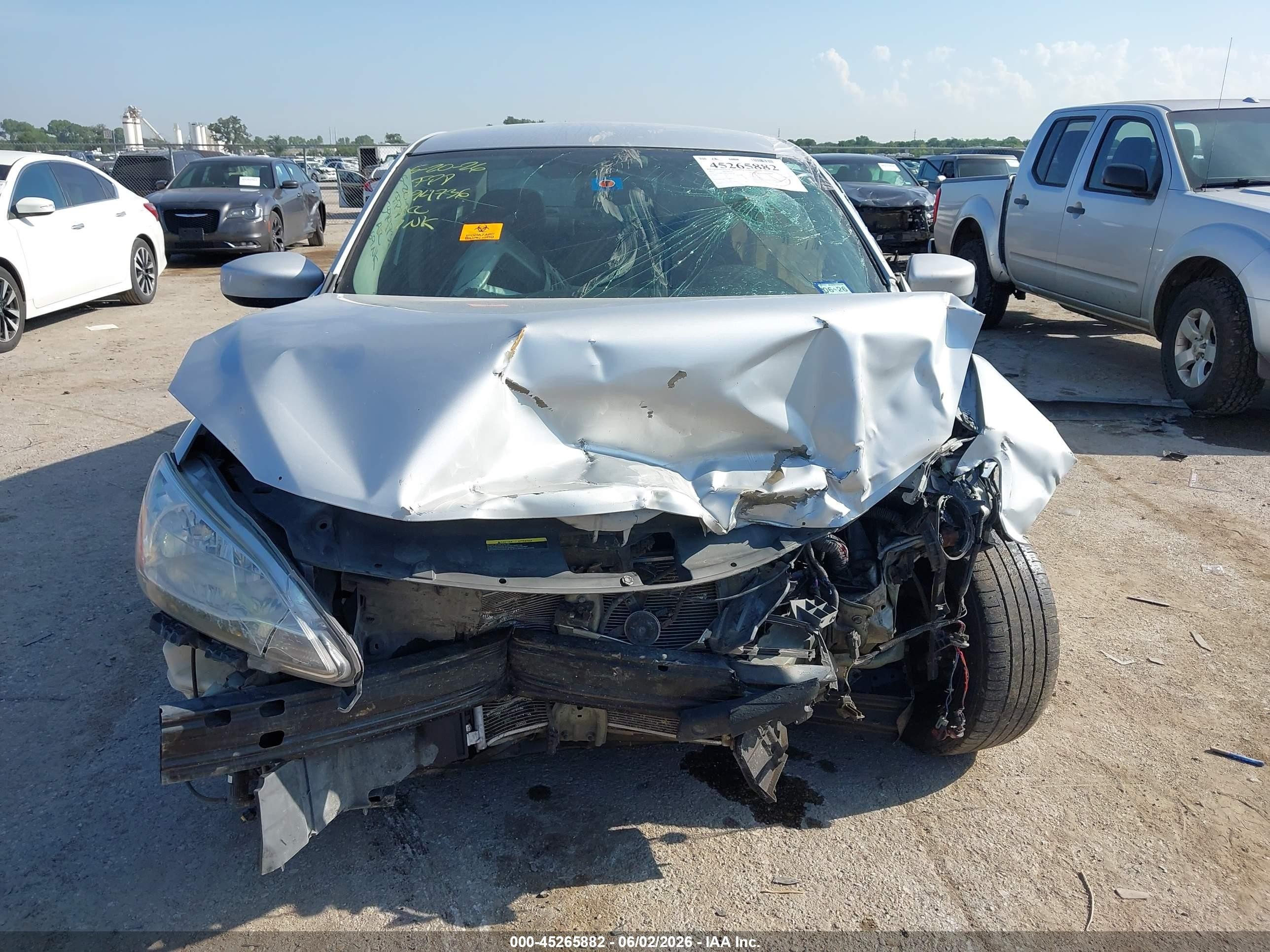 2015 Nissan Sentra Sv Silver vin: 3N1AB7AP2FL628708