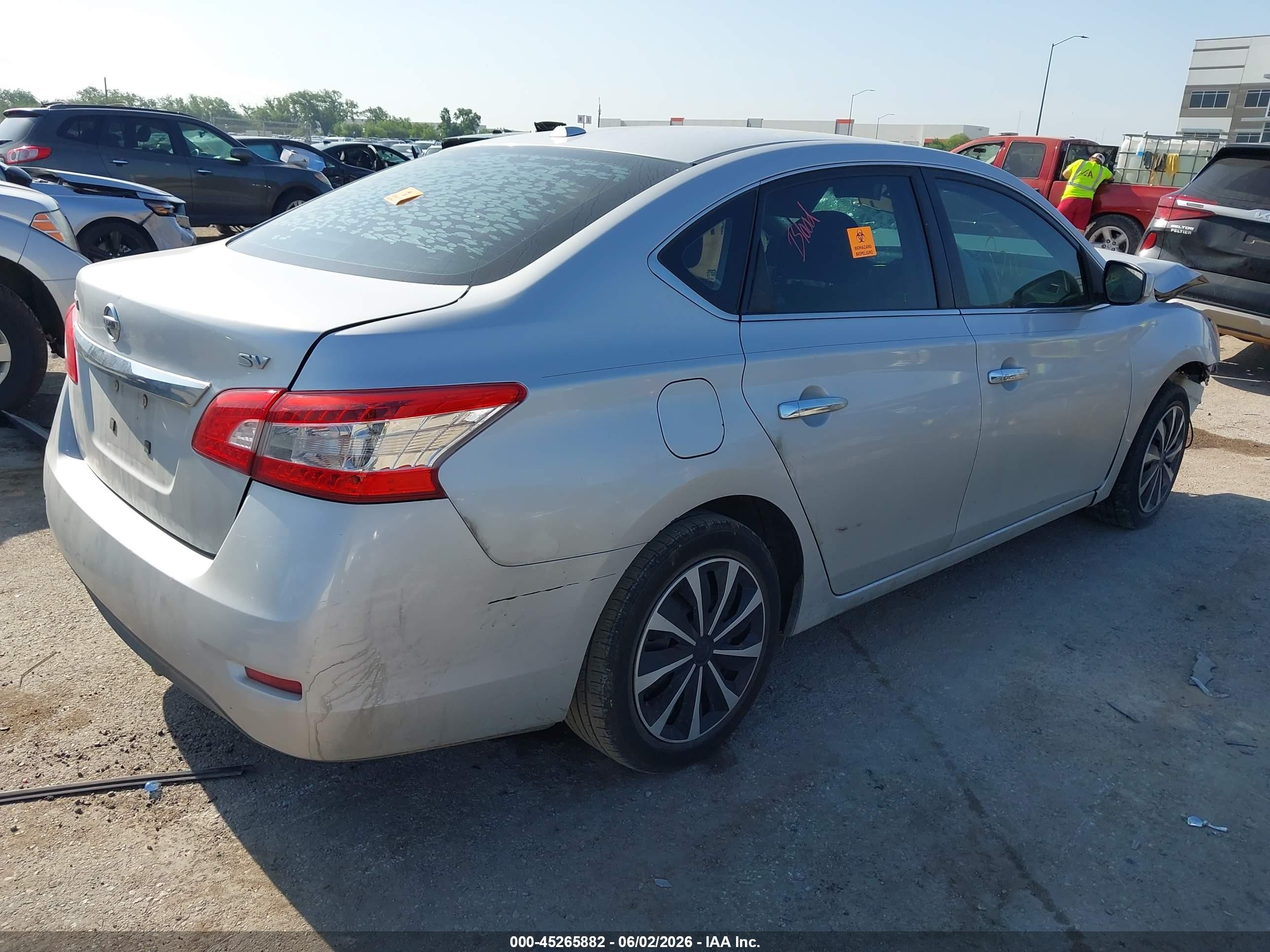 2015 Nissan Sentra Sv Silver vin: 3N1AB7AP2FL628708