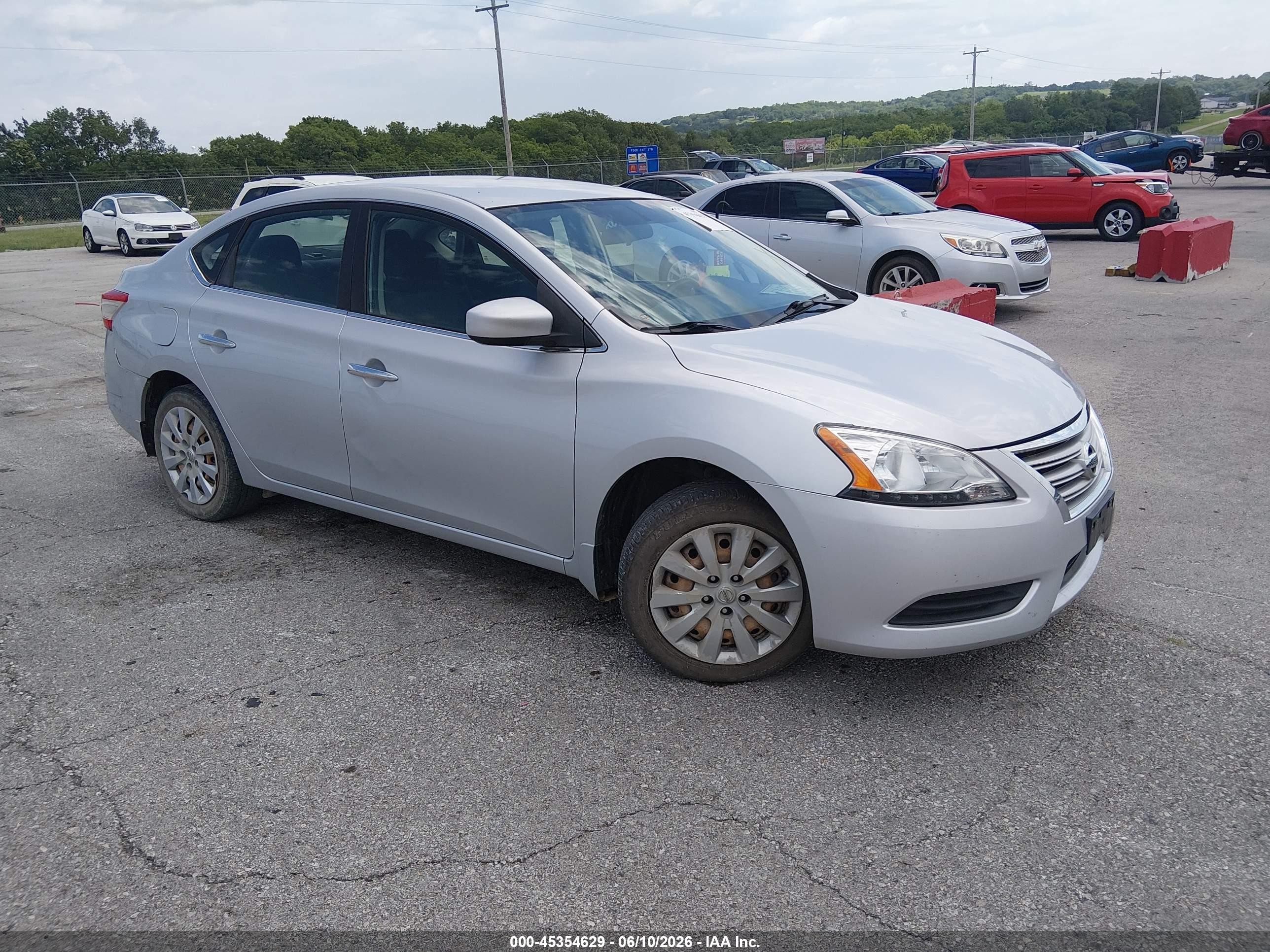 2015 Nissan Sentra Fe+ S/s/sl/sr/sv Silver vin: 3N1AB7AP2FL629194