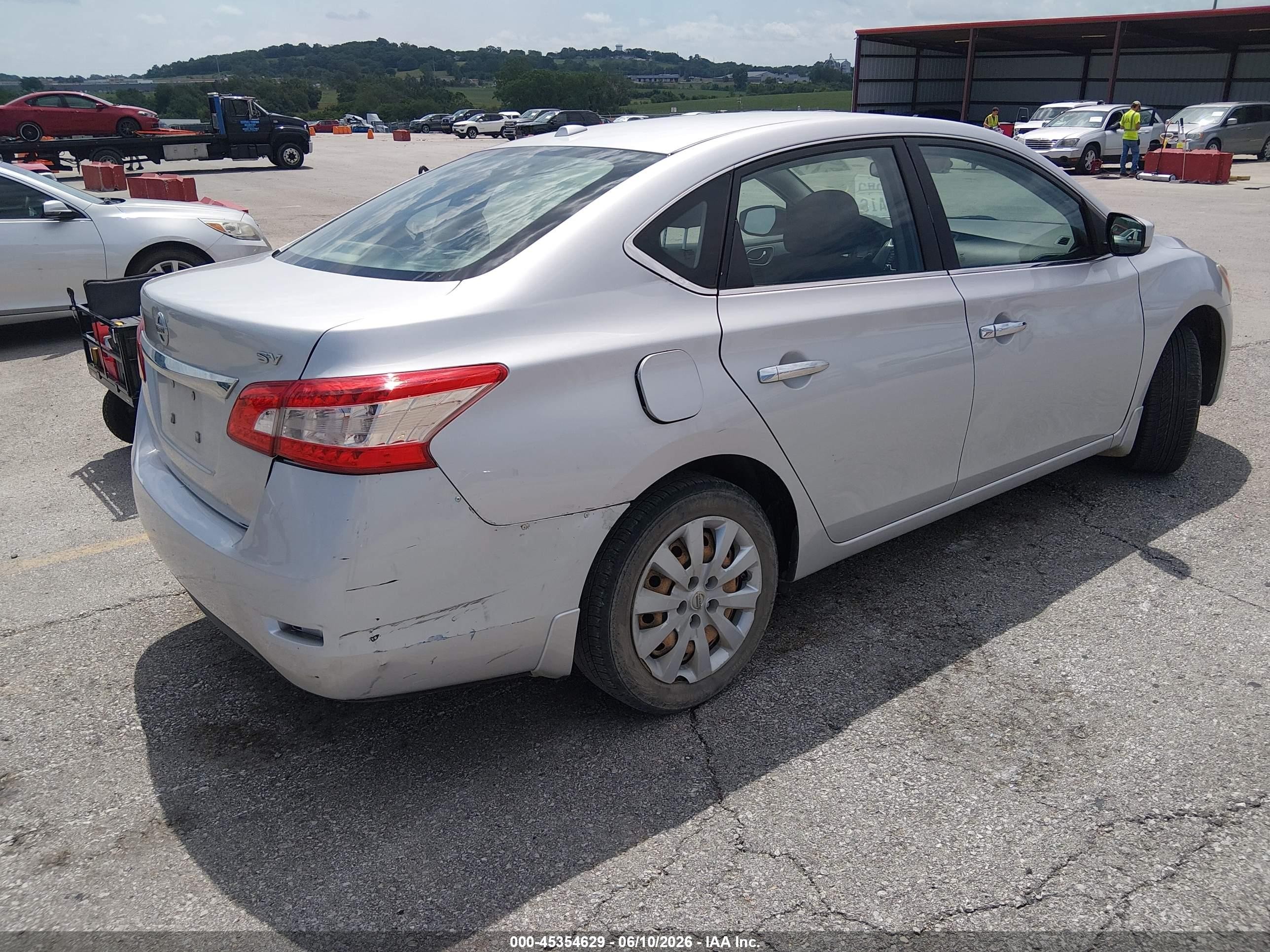 2015 Nissan Sentra Fe+ S/s/sl/sr/sv Silver vin: 3N1AB7AP2FL629194