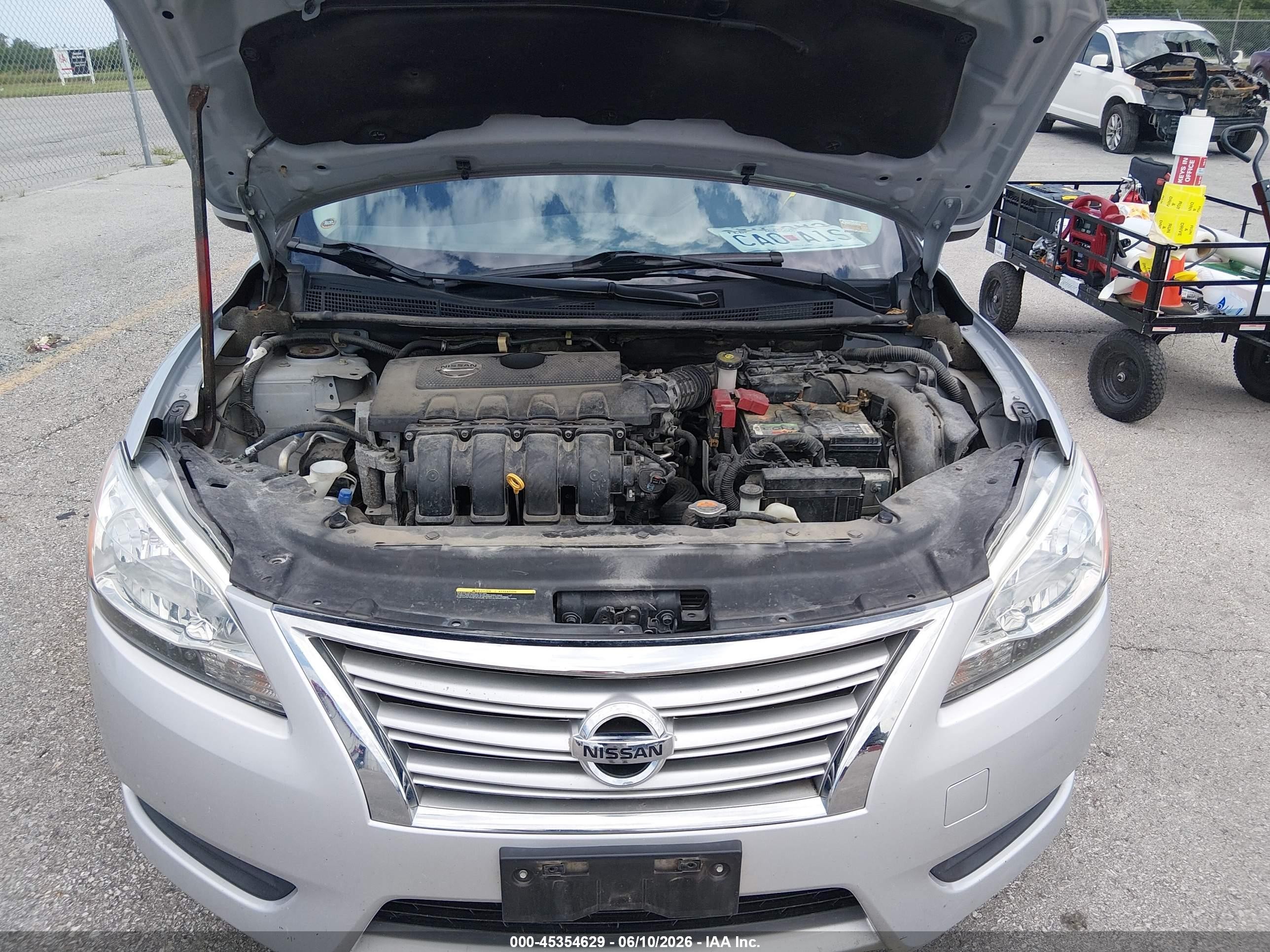 2015 Nissan Sentra Fe+ S/s/sl/sr/sv Silver vin: 3N1AB7AP2FL629194