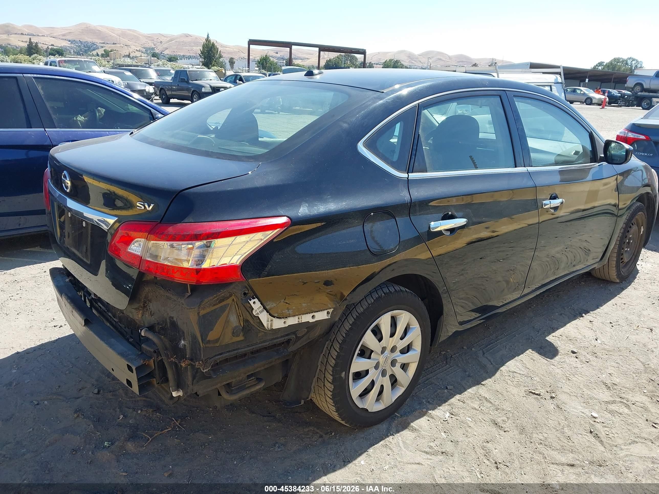 2015 Nissan Sentra Fe+ S/s/sl/sr/sv Black vin: 3N1AB7AP2FL652684