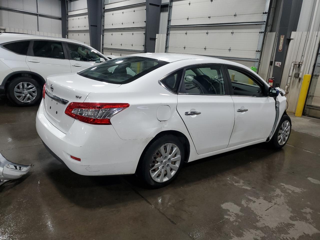 2015 Nissan Sentra S White vin: 3N1AB7AP2FL653849