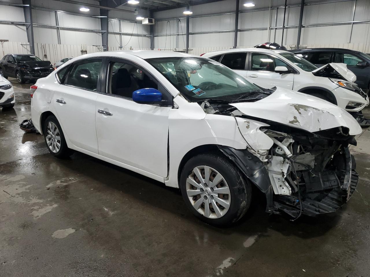 2015 Nissan Sentra S White vin: 3N1AB7AP2FL653849