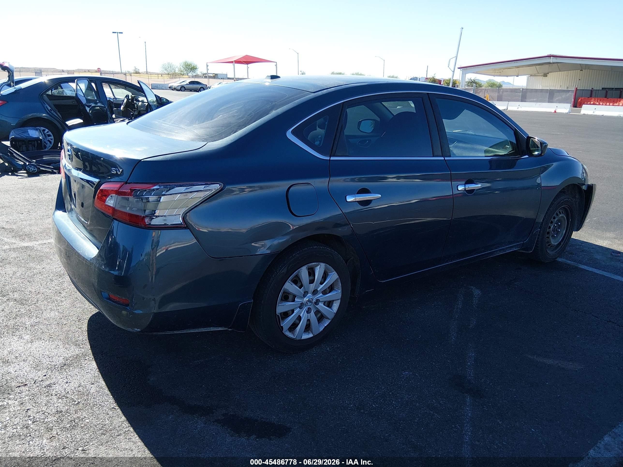 2015 Nissan Sentra Sv Turquoise vin: 3N1AB7AP2FL658145